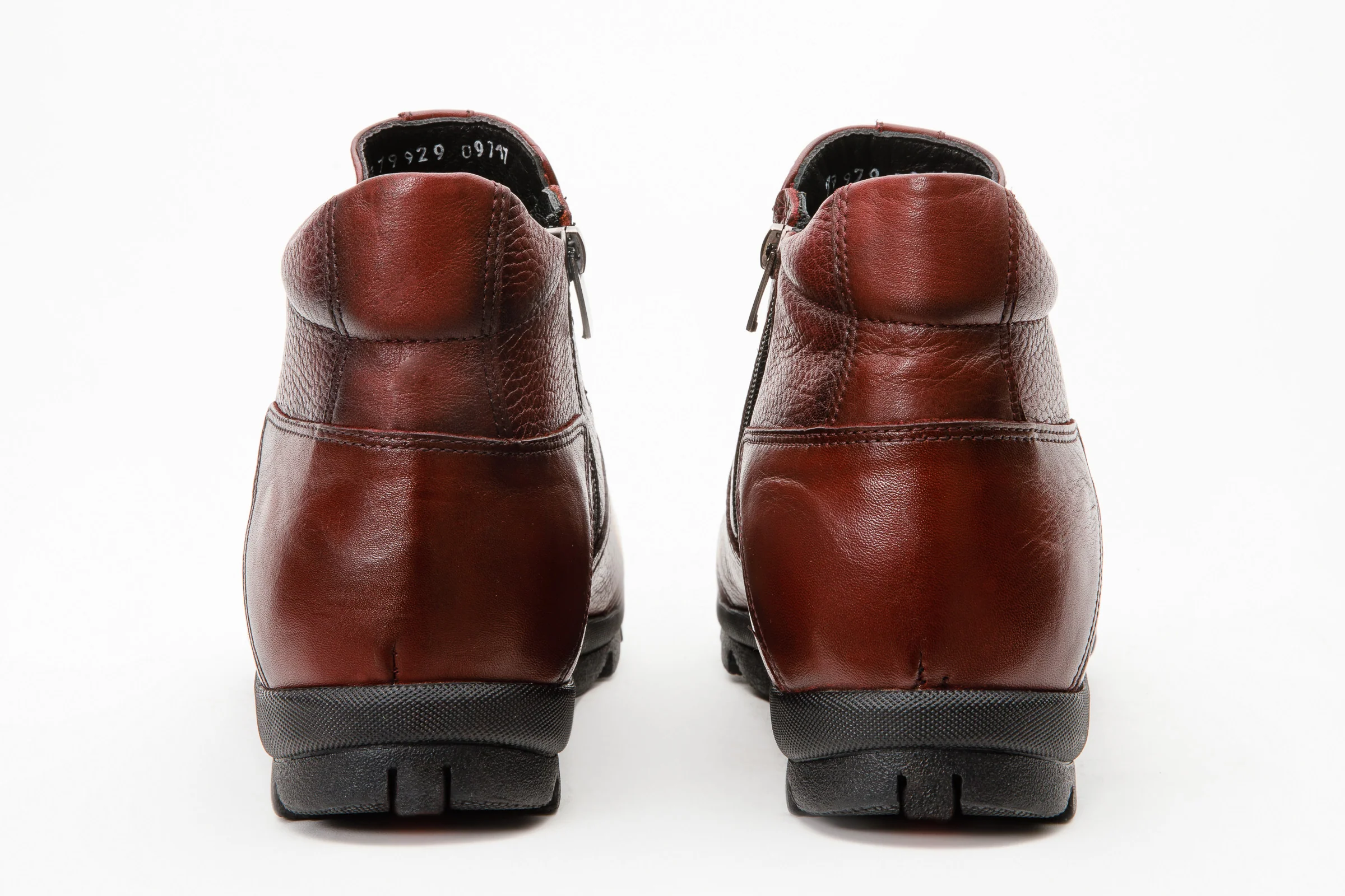 The Montreal Burgundy Leather Casual Zip-Up Ankle Men Boot - Image 5