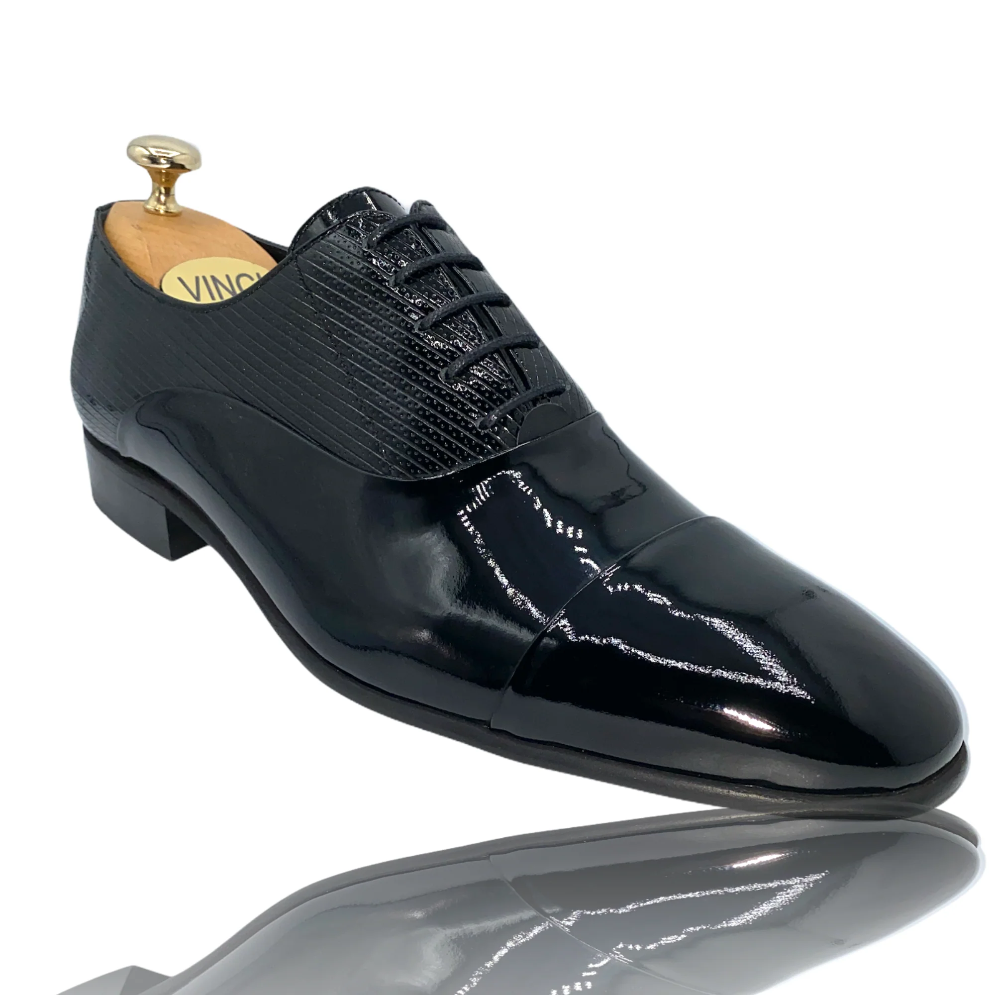 The Lima Black Patent Leather Cap Toe Oxford Shoe Final Sale! - Image 2