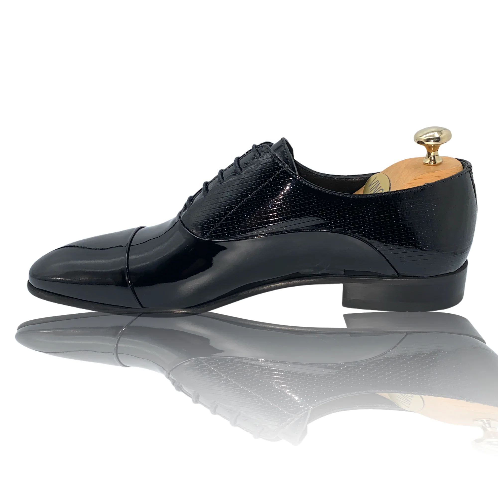 The Lima Black Patent Leather Cap Toe Oxford Shoe Final Sale! - Image 4