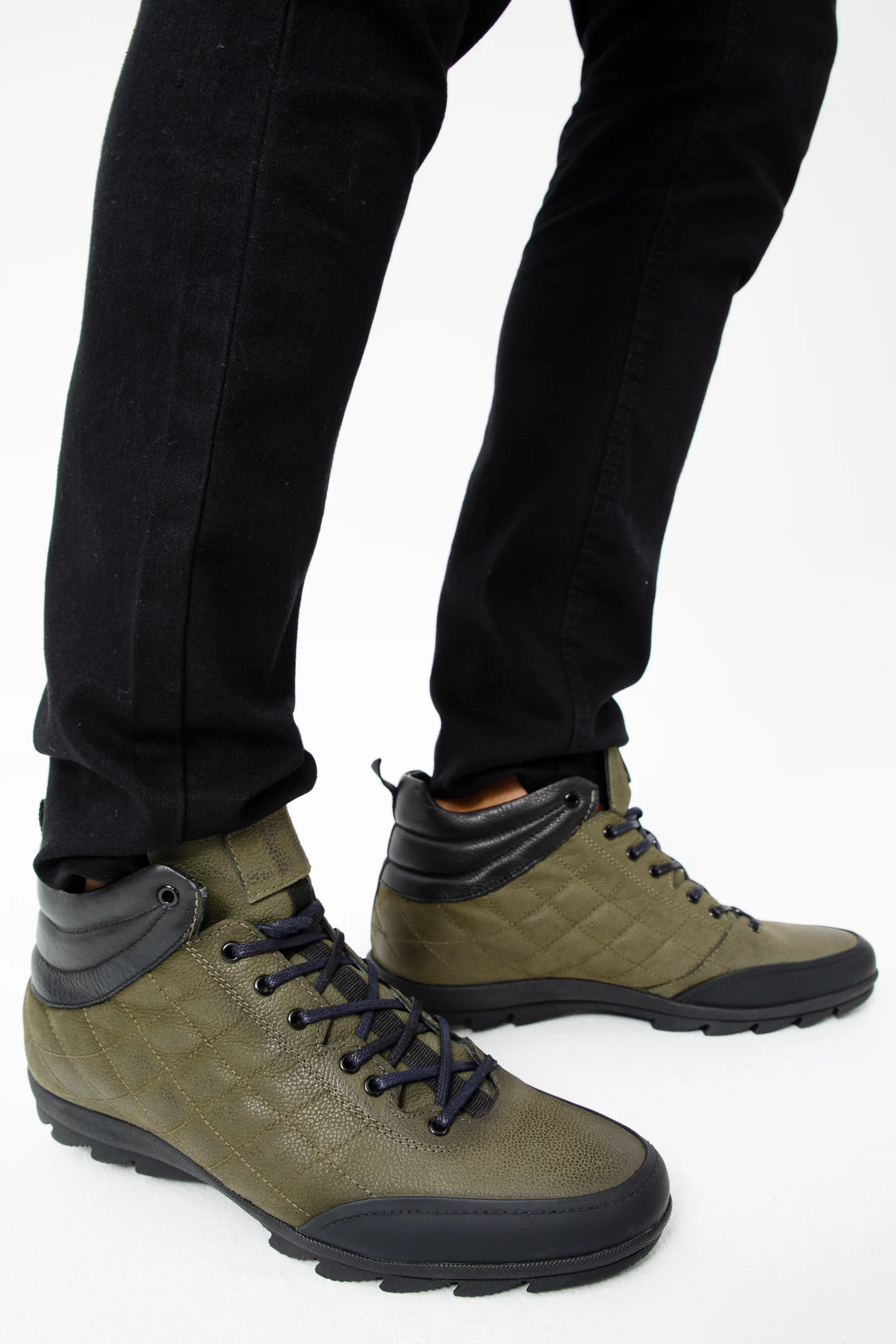 The Riga Green Suede Leather Casual Lace-Up Men Boots Final Sale! - Image 2