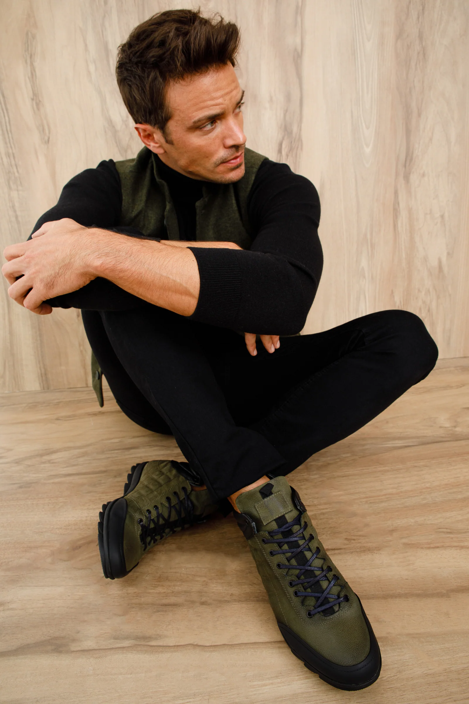 The Riga Green Suede Leather Casual Lace-Up Men Boots Final Sale! - Image 6