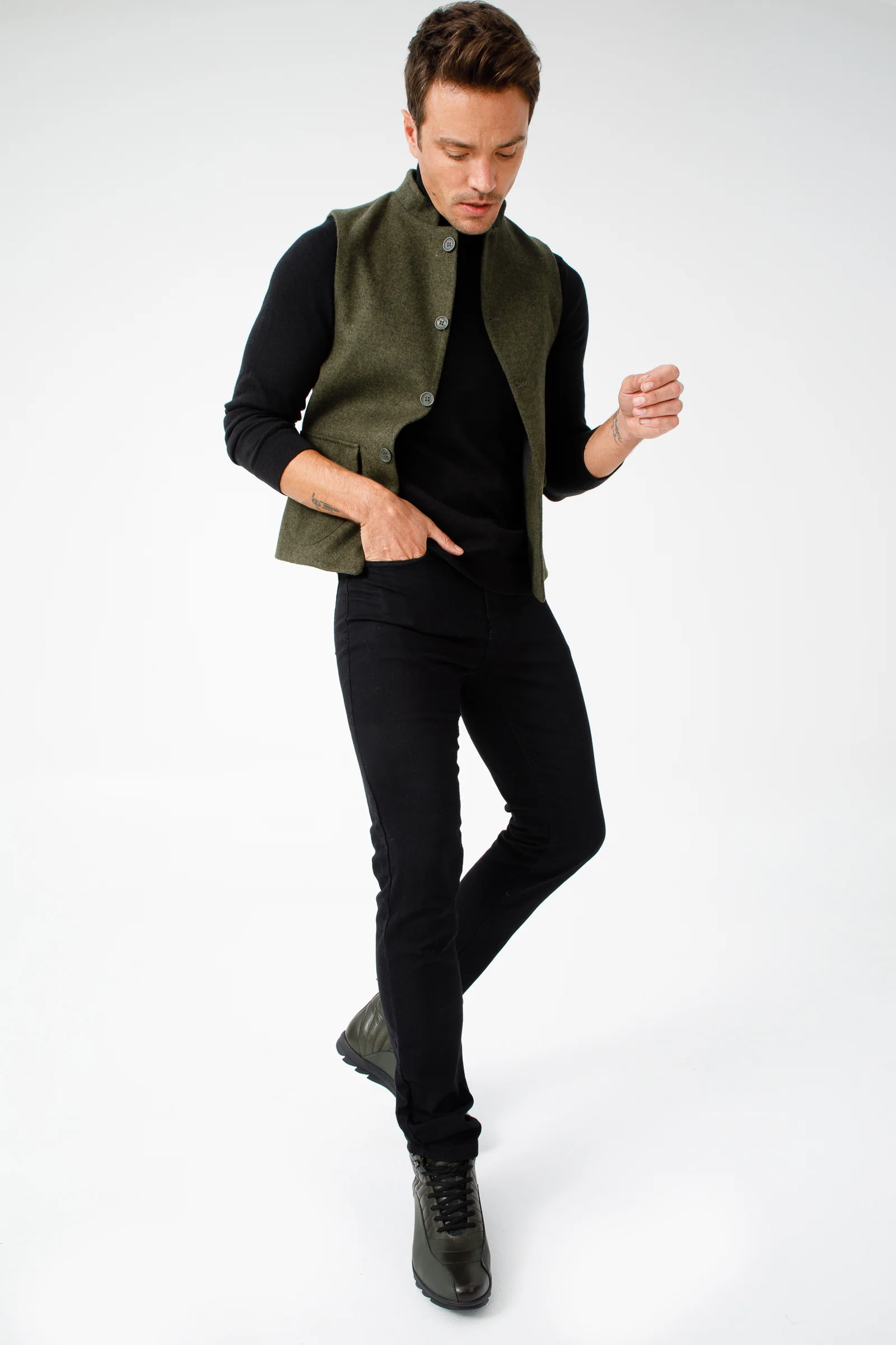 The Riga Green Suede Leather Casual Lace-Up Men Boots Final Sale! - Image 7