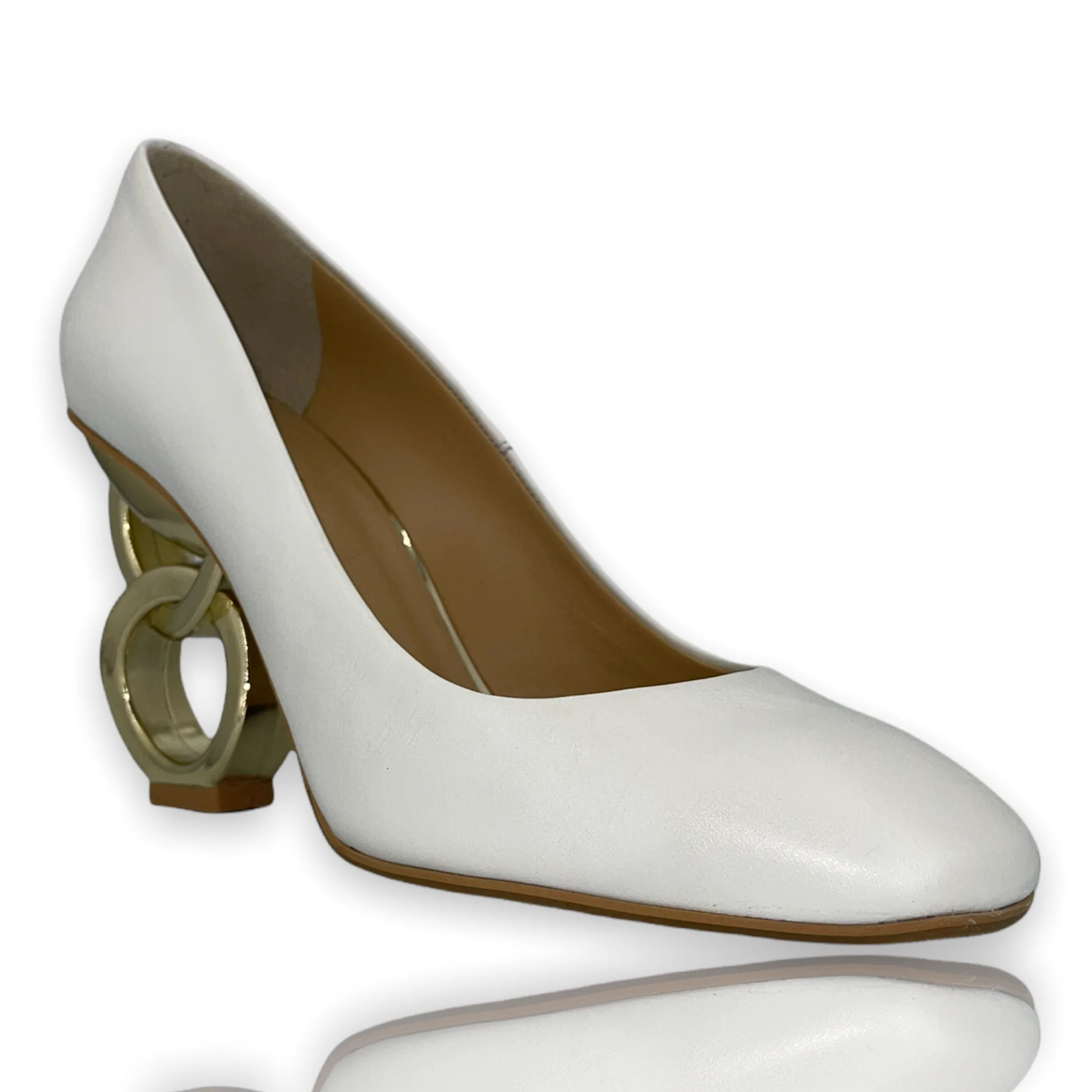 The Belem White Leather Pump Final Sale! - Image 3