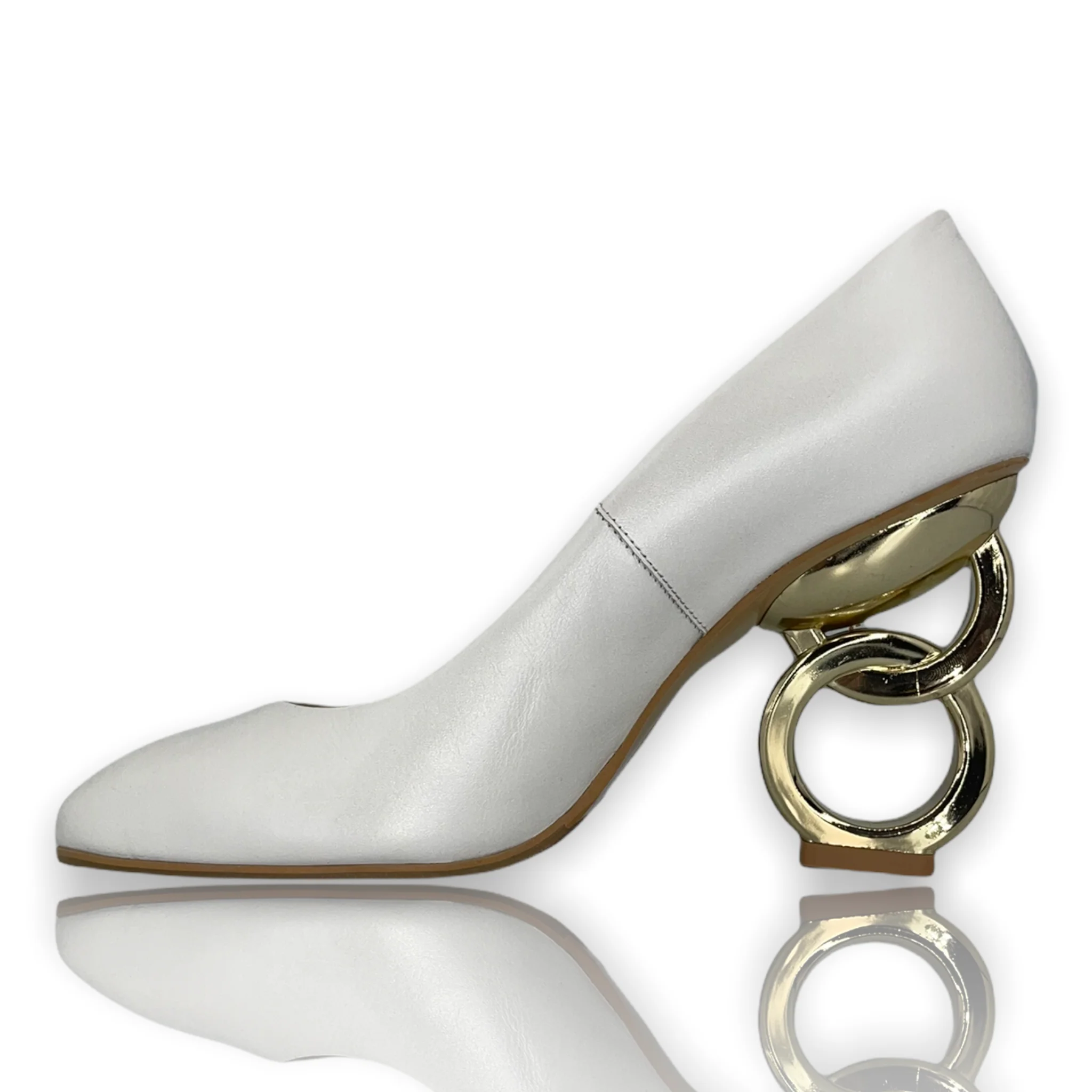 The Belem White Leather Pump Final Sale! - Image 4