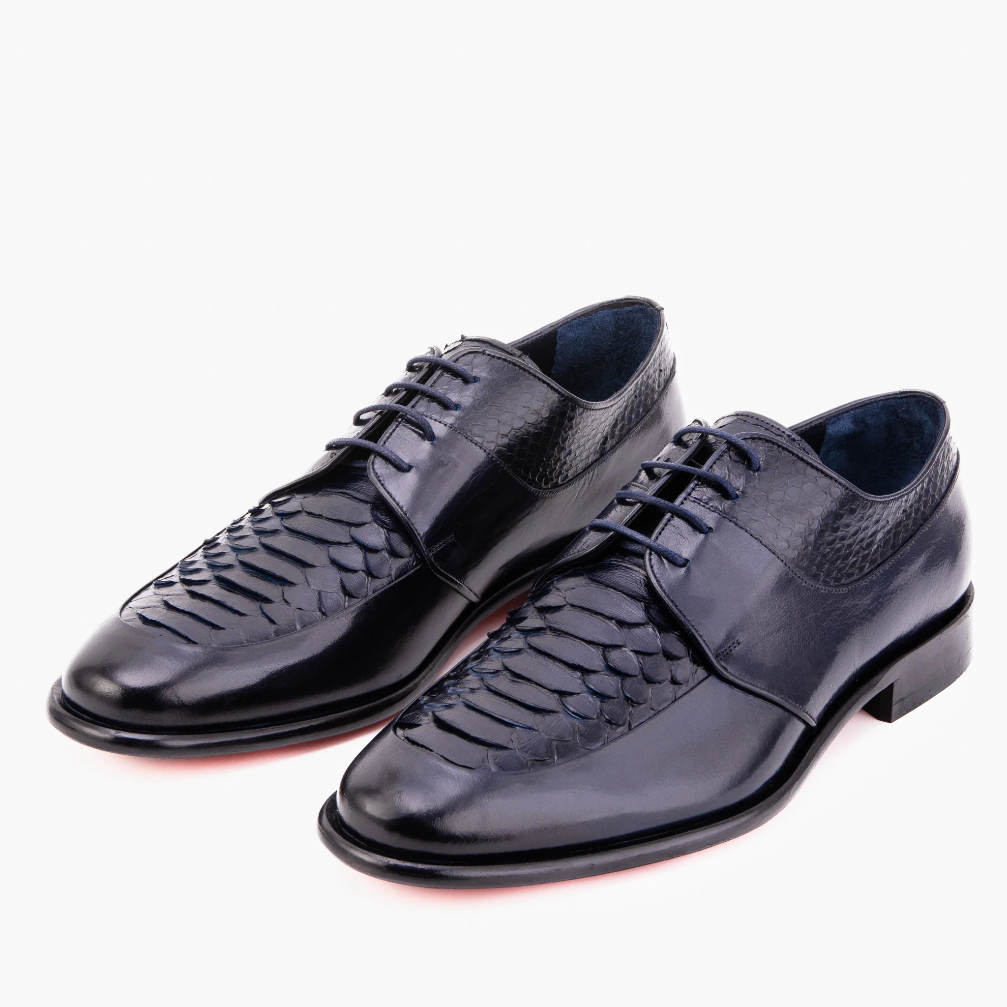 The Arven Navy Python Leather Men Shoe - Image 4
