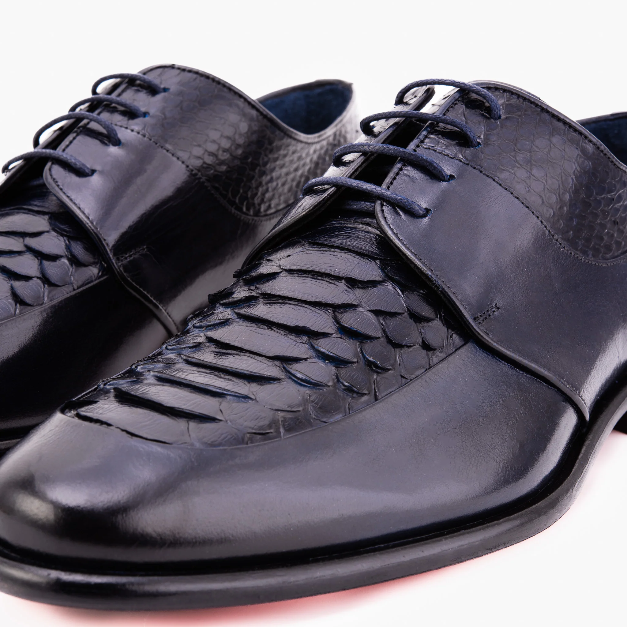 The Arven Navy Python Leather Men Shoe - Image 5