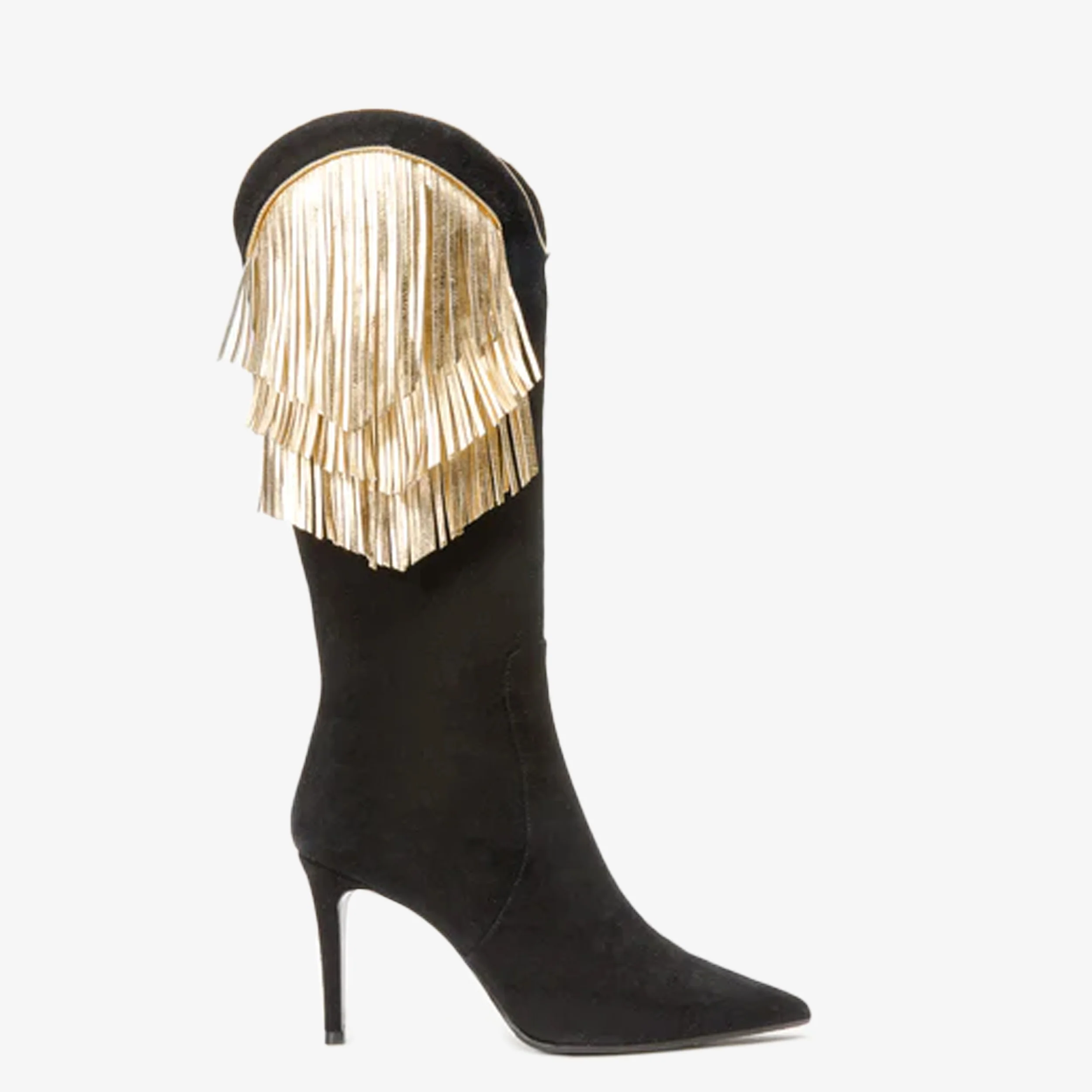 The Vienna Black Suede Leather Knee High Women Boot - Image 2