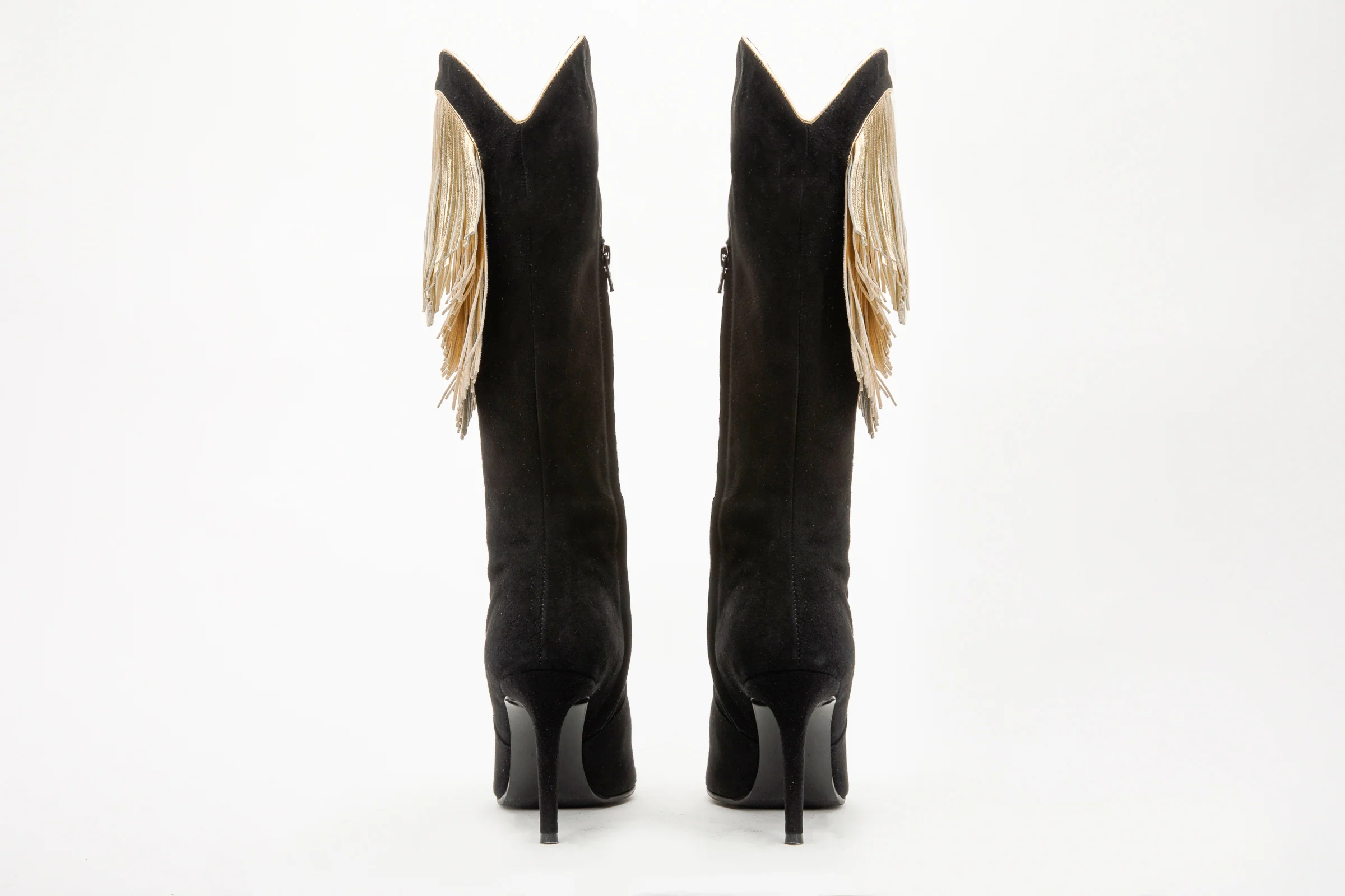 The Vienna Black Suede Leather Knee High Women Boot - Image 6