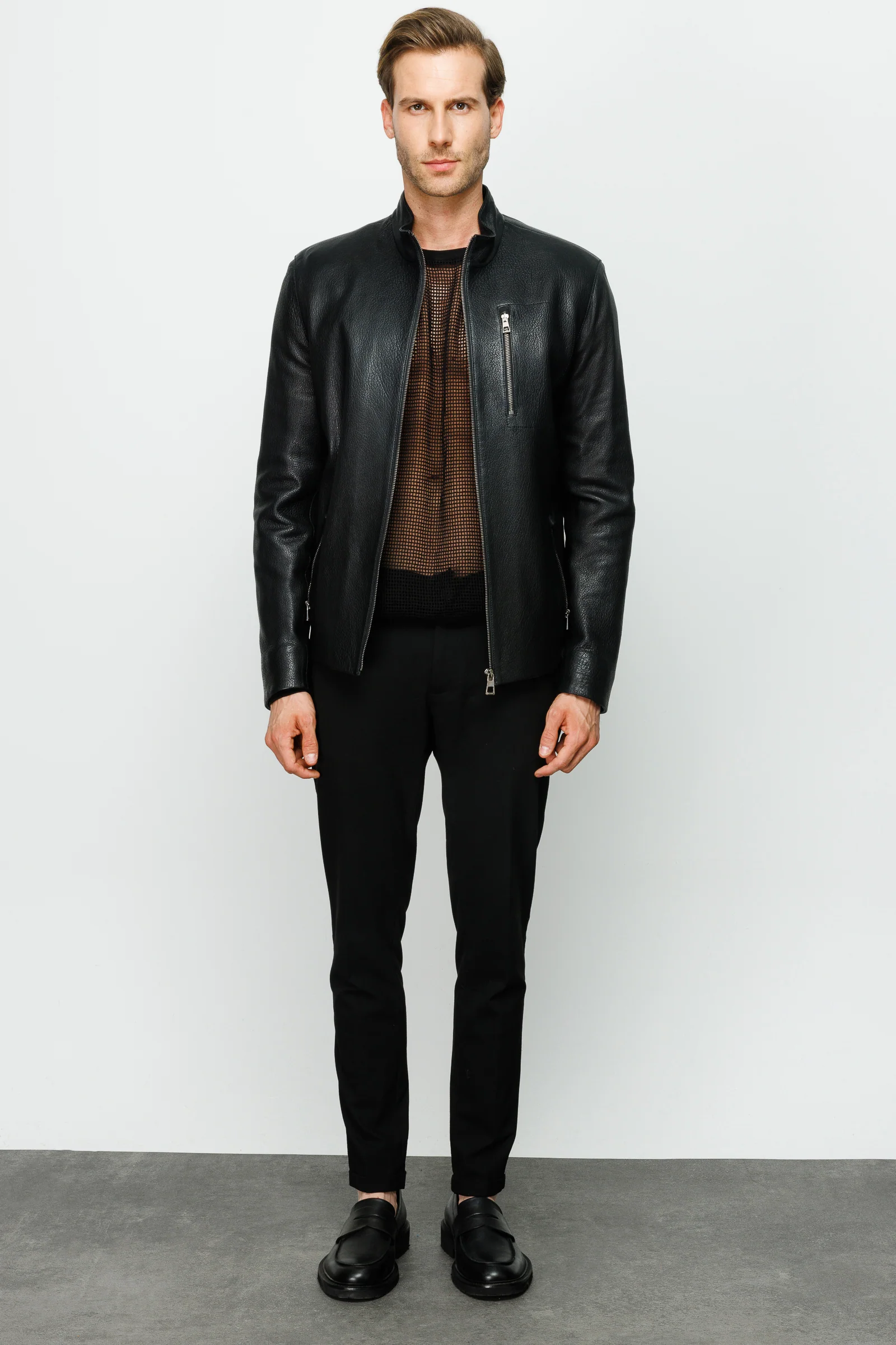 The Blanchard Black Leather Men Jacket - Image 10