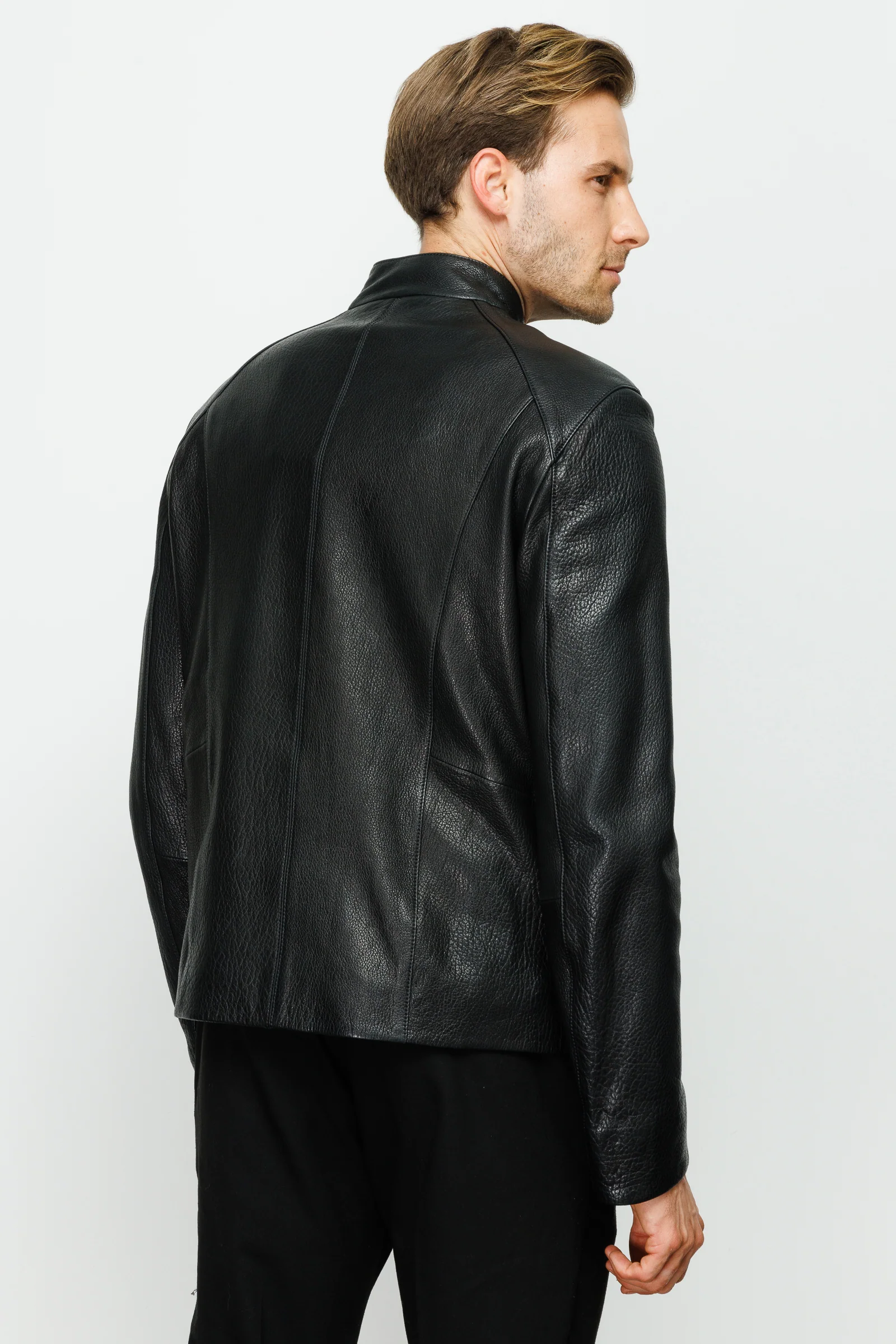 The Blanchard Black Leather Men Jacket - Image 5