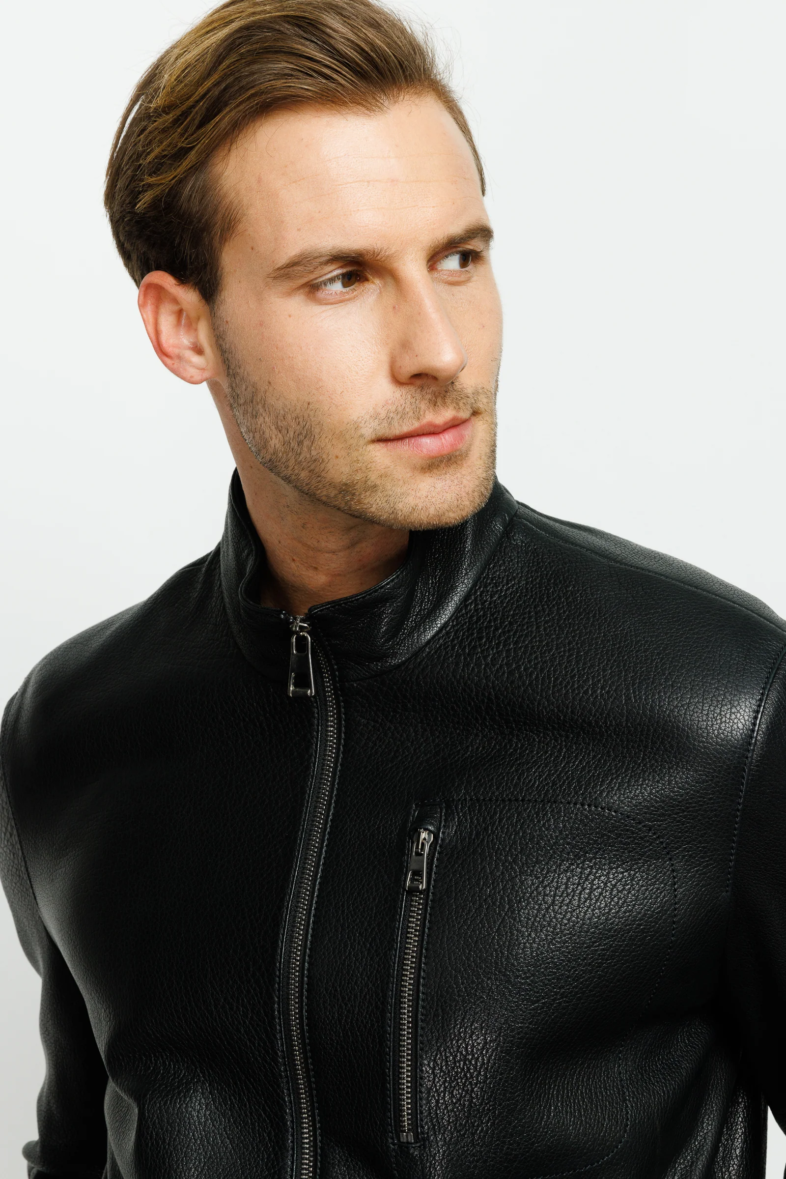 The Blanchard Black Leather Men Jacket - Image 6