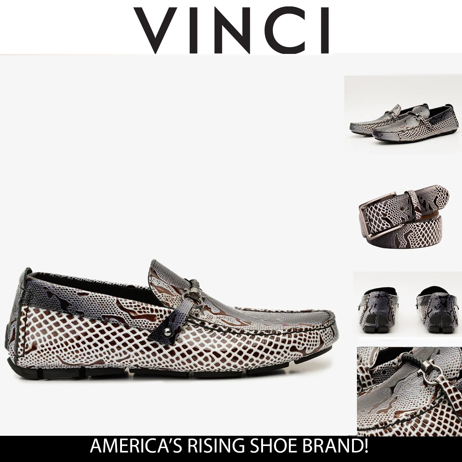 Bologna Black & White Bit Drive Loafer Men Shoe - Image 3