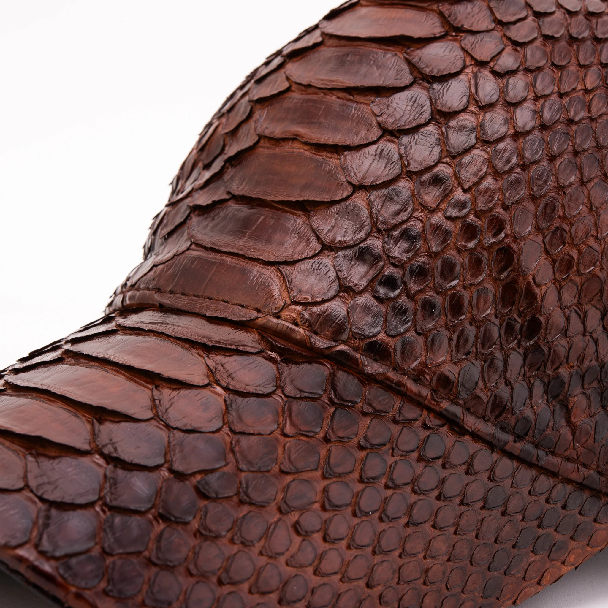 Boss Dark Brown  Python Leather Cap - Image 2