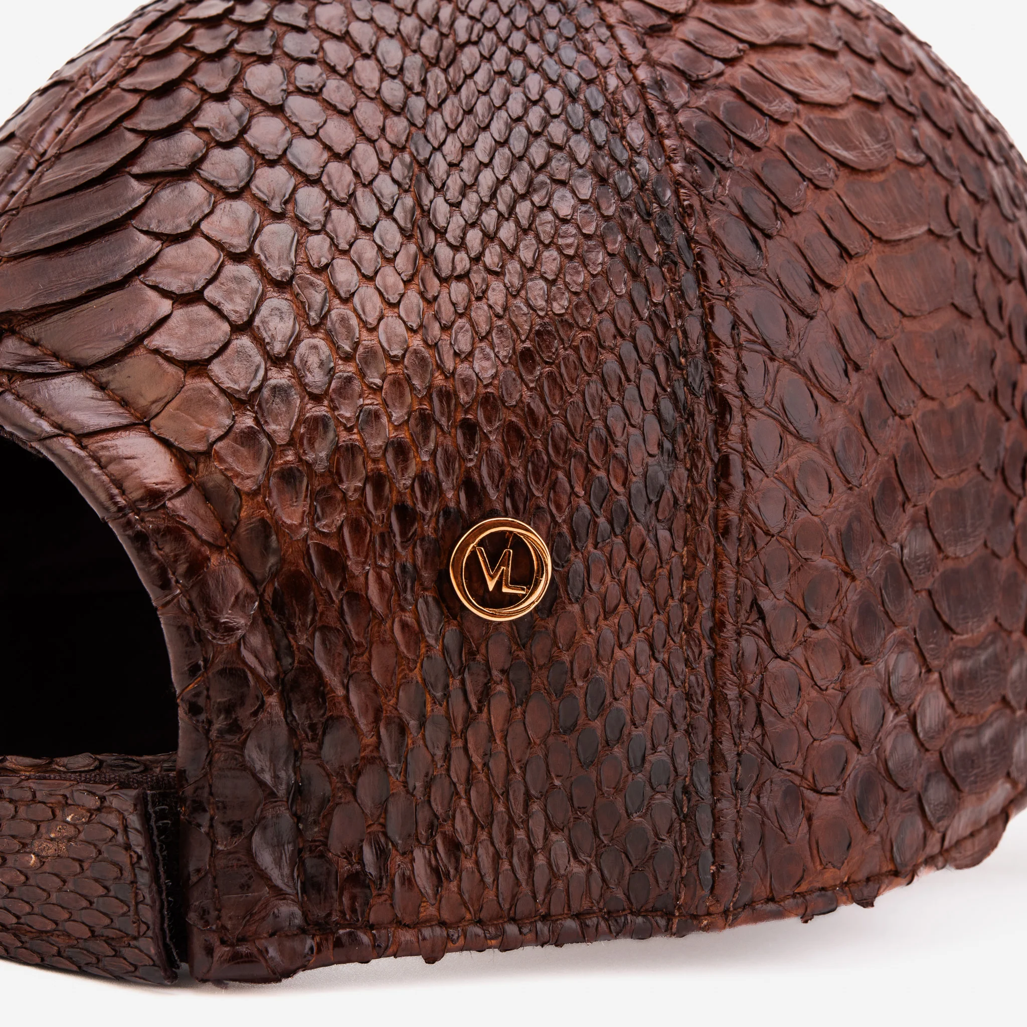 Boss Dark Brown  Python Leather Cap - Image 3