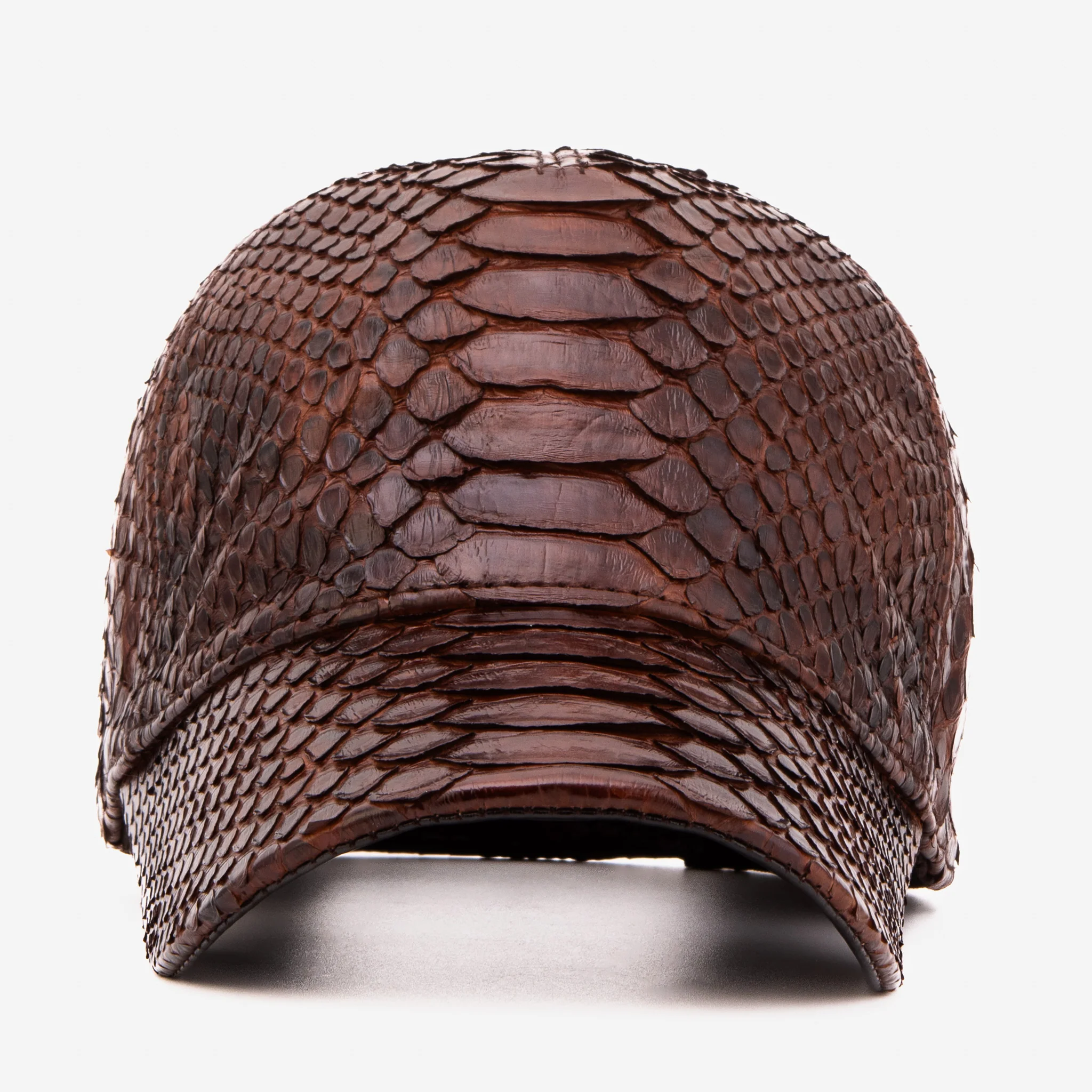 Boss Dark Brown  Python Leather Cap - Image 4