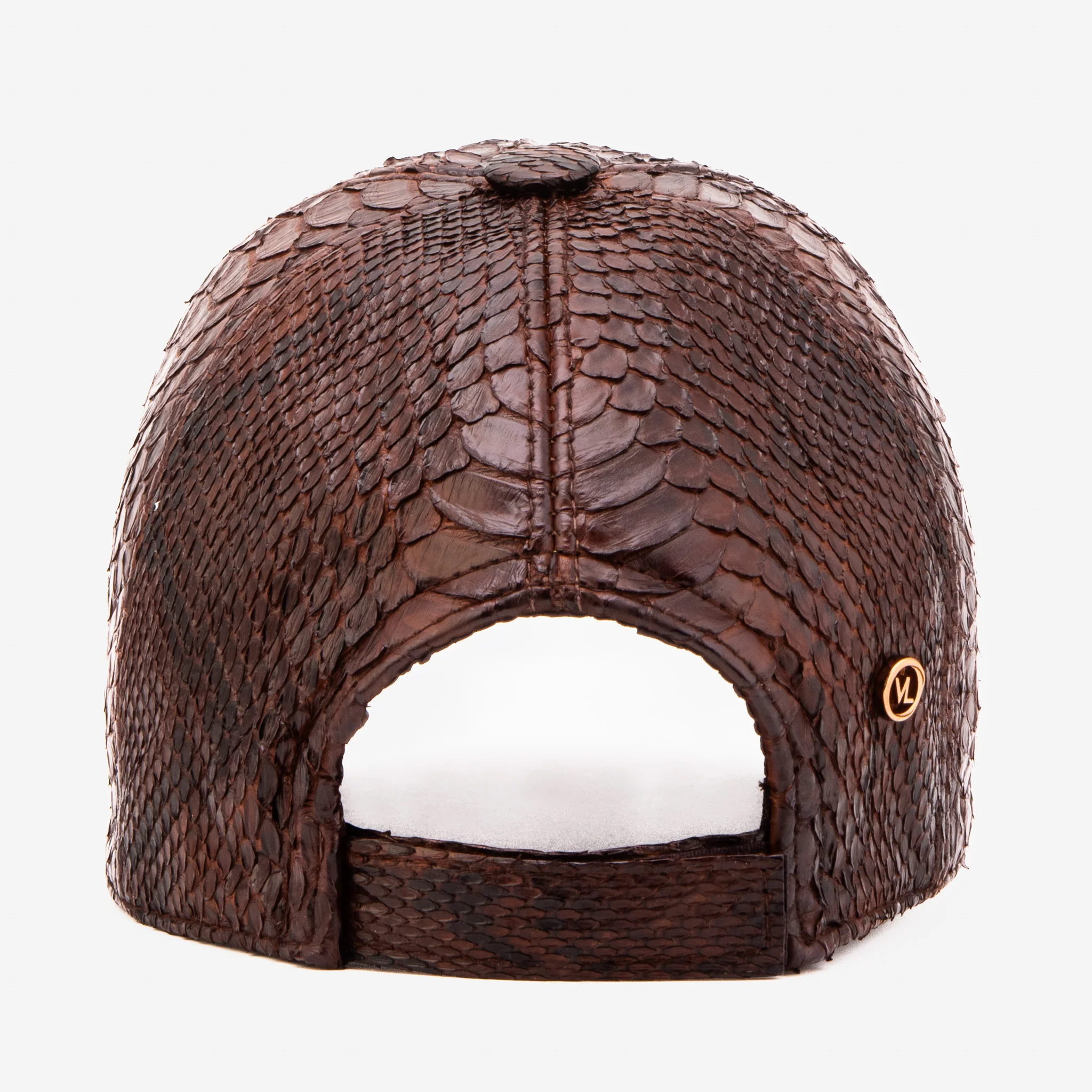 Boss Dark Brown  Python Leather Cap - Image 5