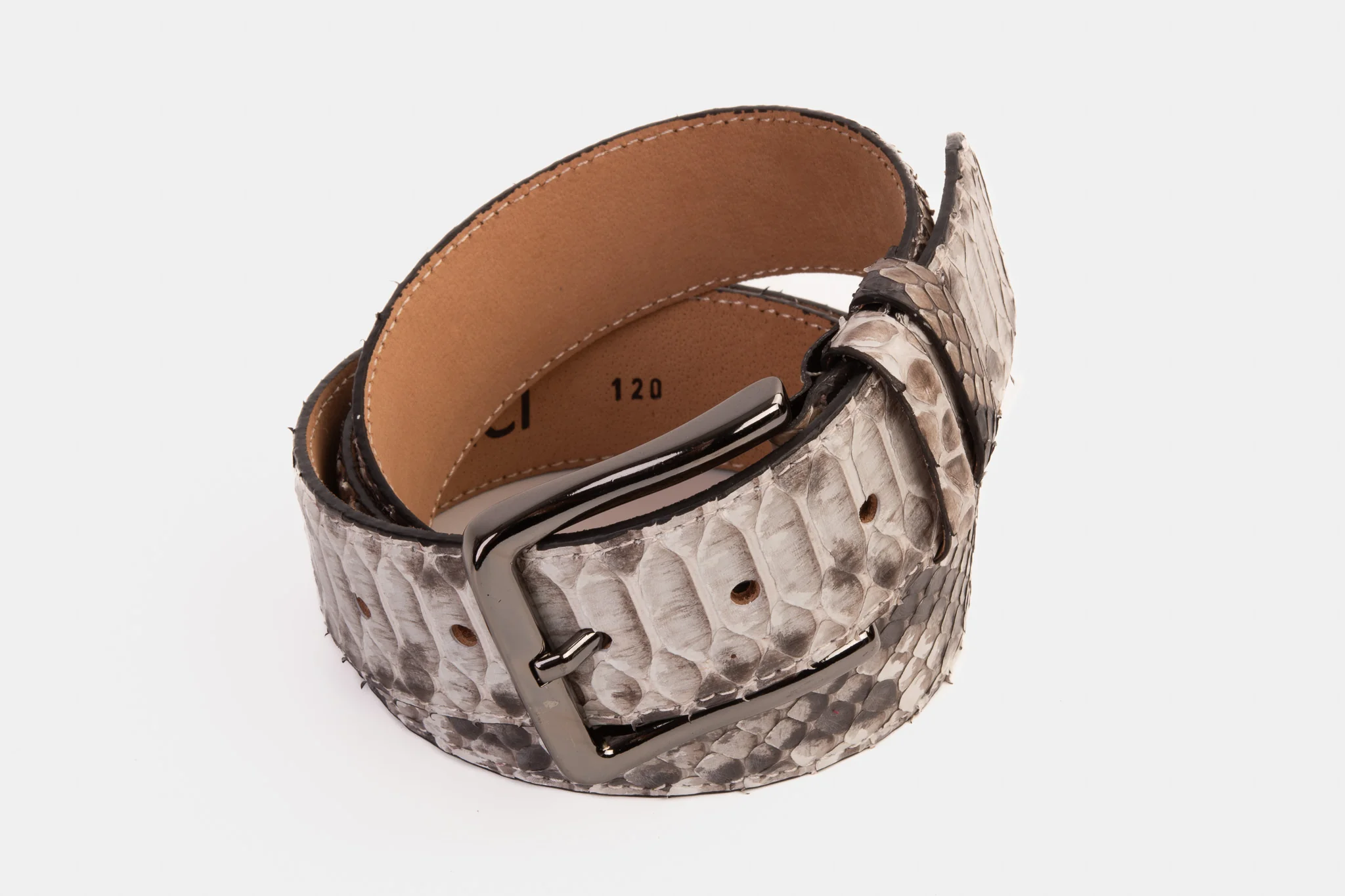 The Boss Natural python Sneak Leather Leather Belt - Image 6