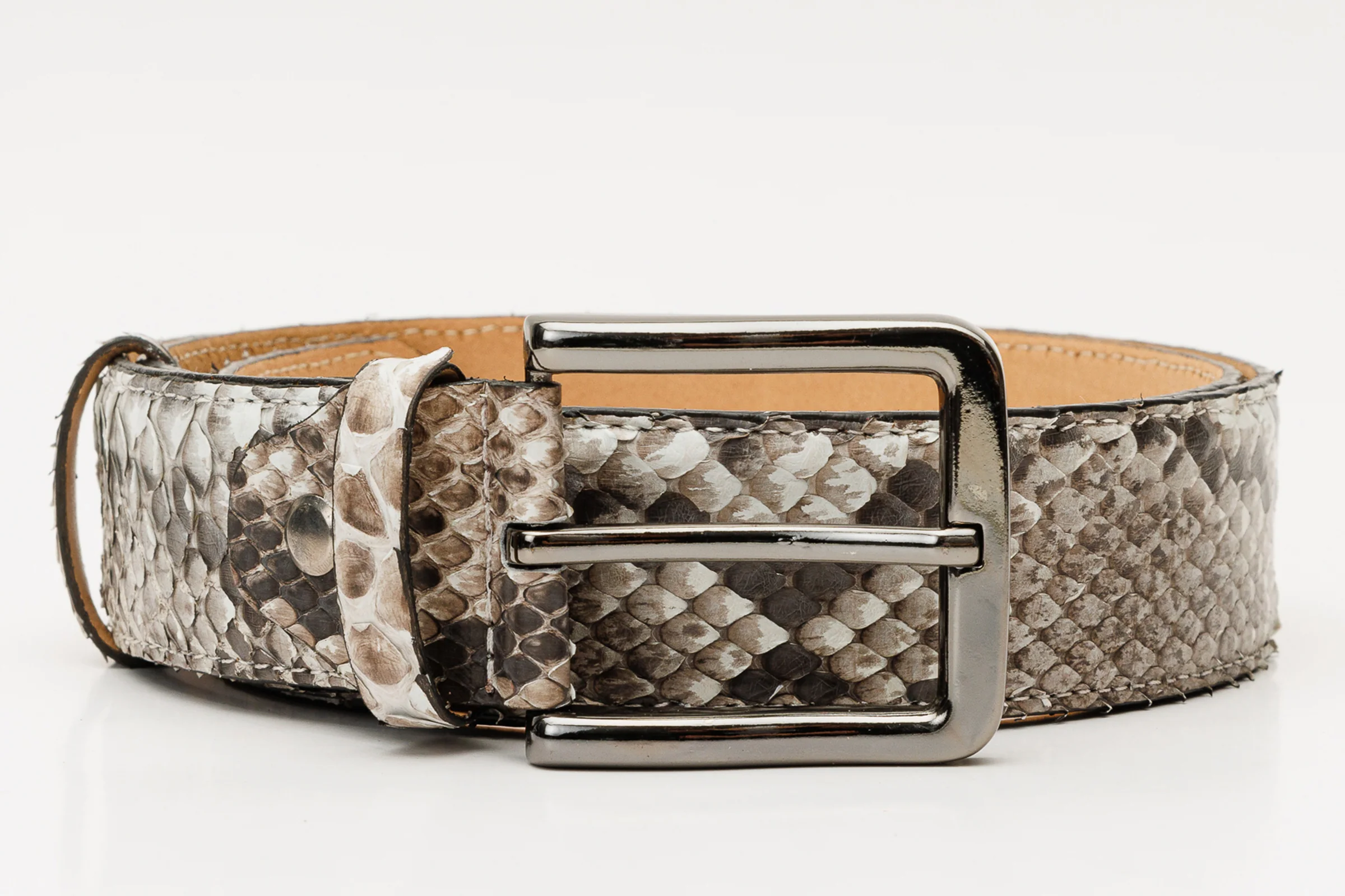 The Boss Natural python Sneak Leather Leather Belt - Image 7