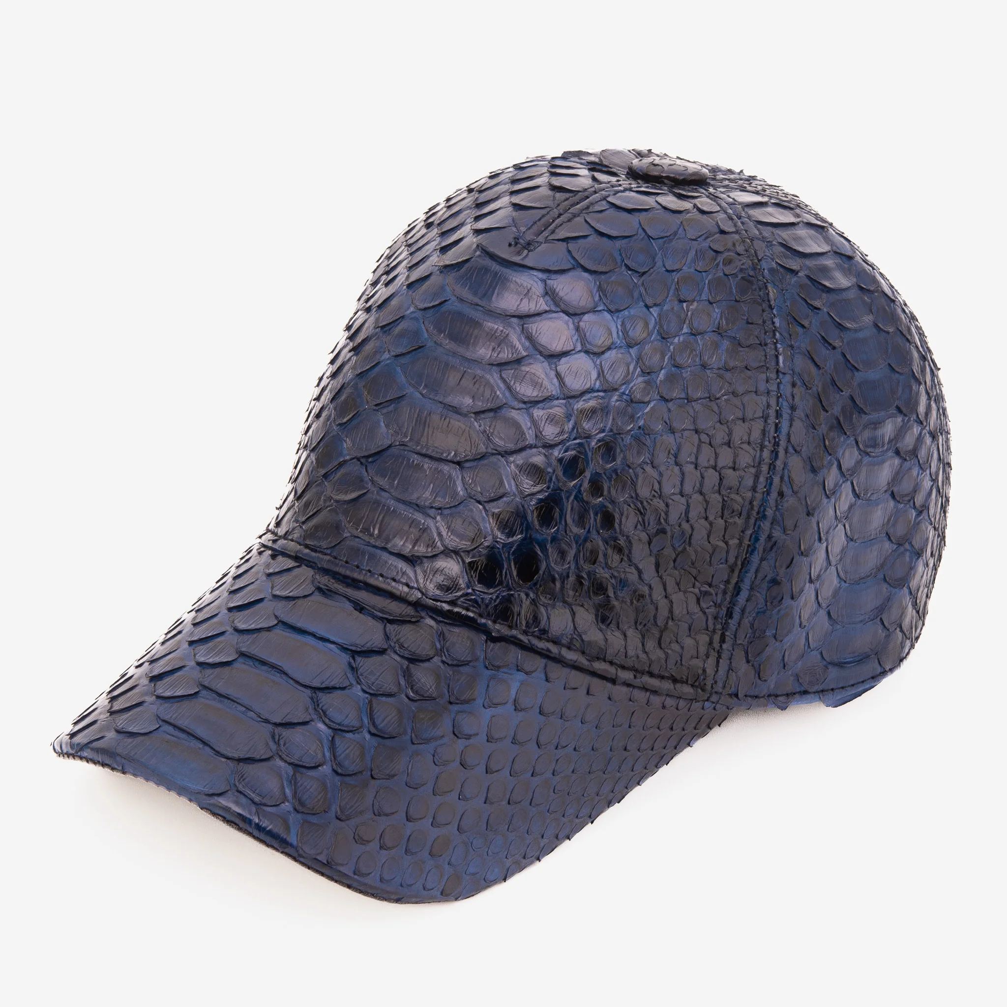 Boss Navy Blue Python Leather Cap