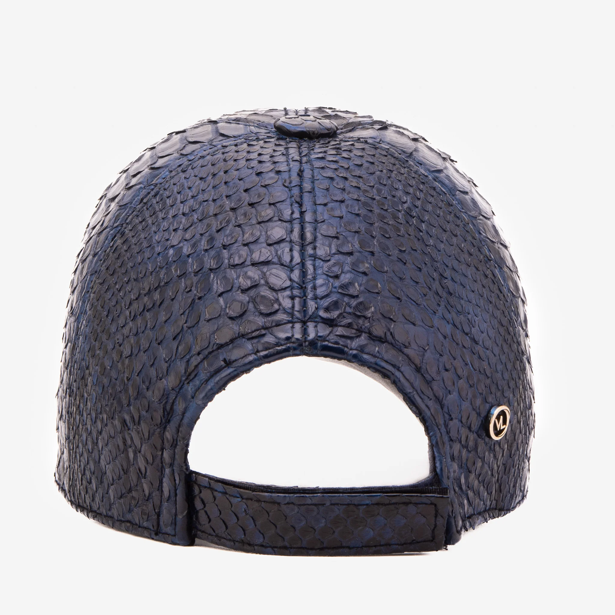 Boss Navy Blue Python Leather Cap - Image 4