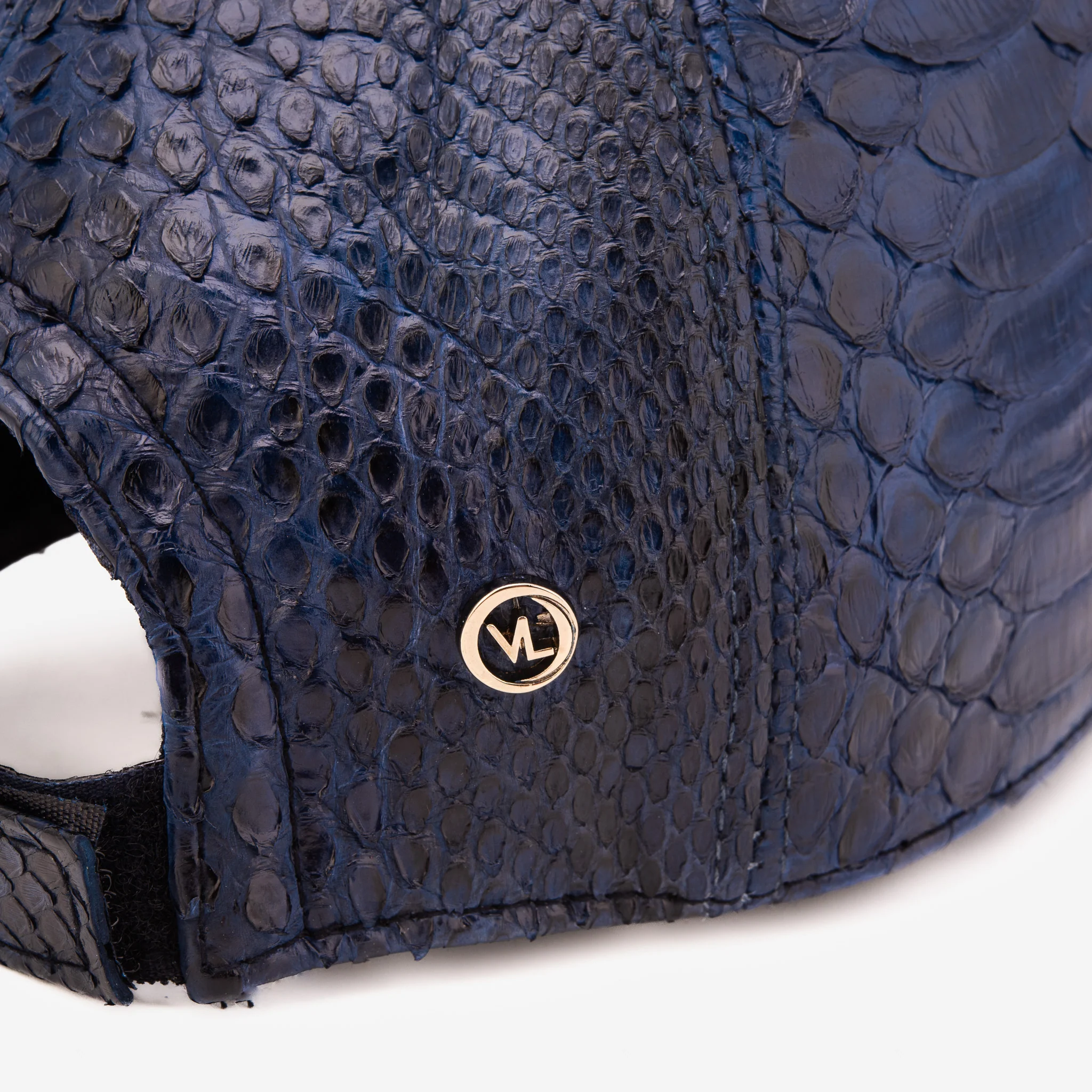 Boss Navy Blue Python Leather Cap - Image 5