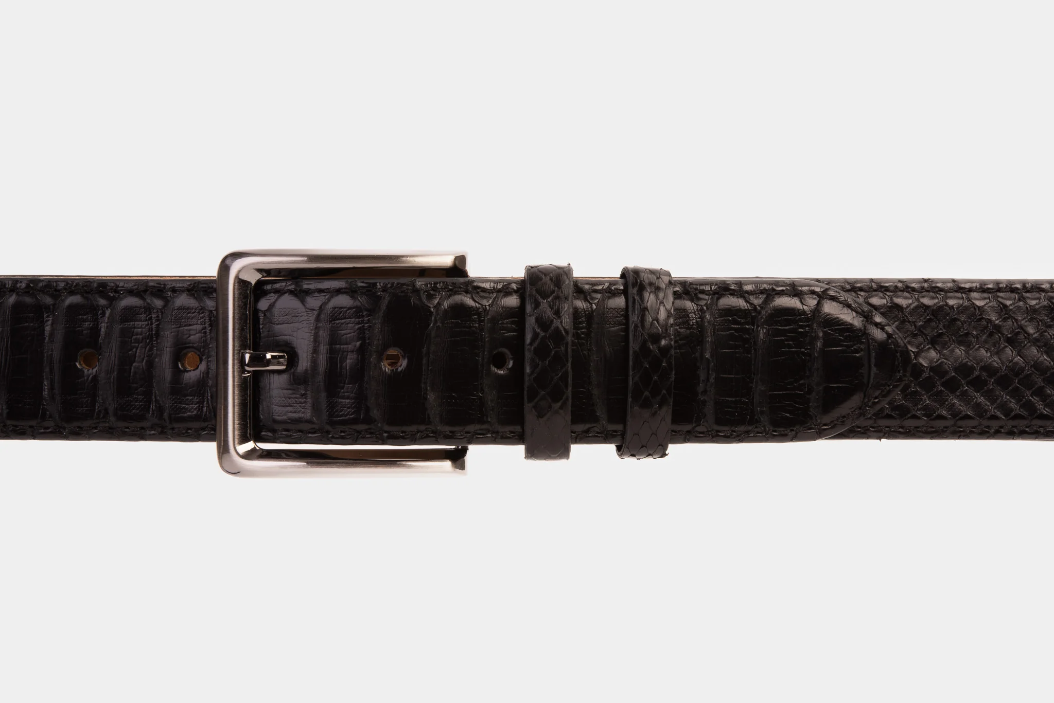 The Boss Black python Sneak Leather Belt - Image 2