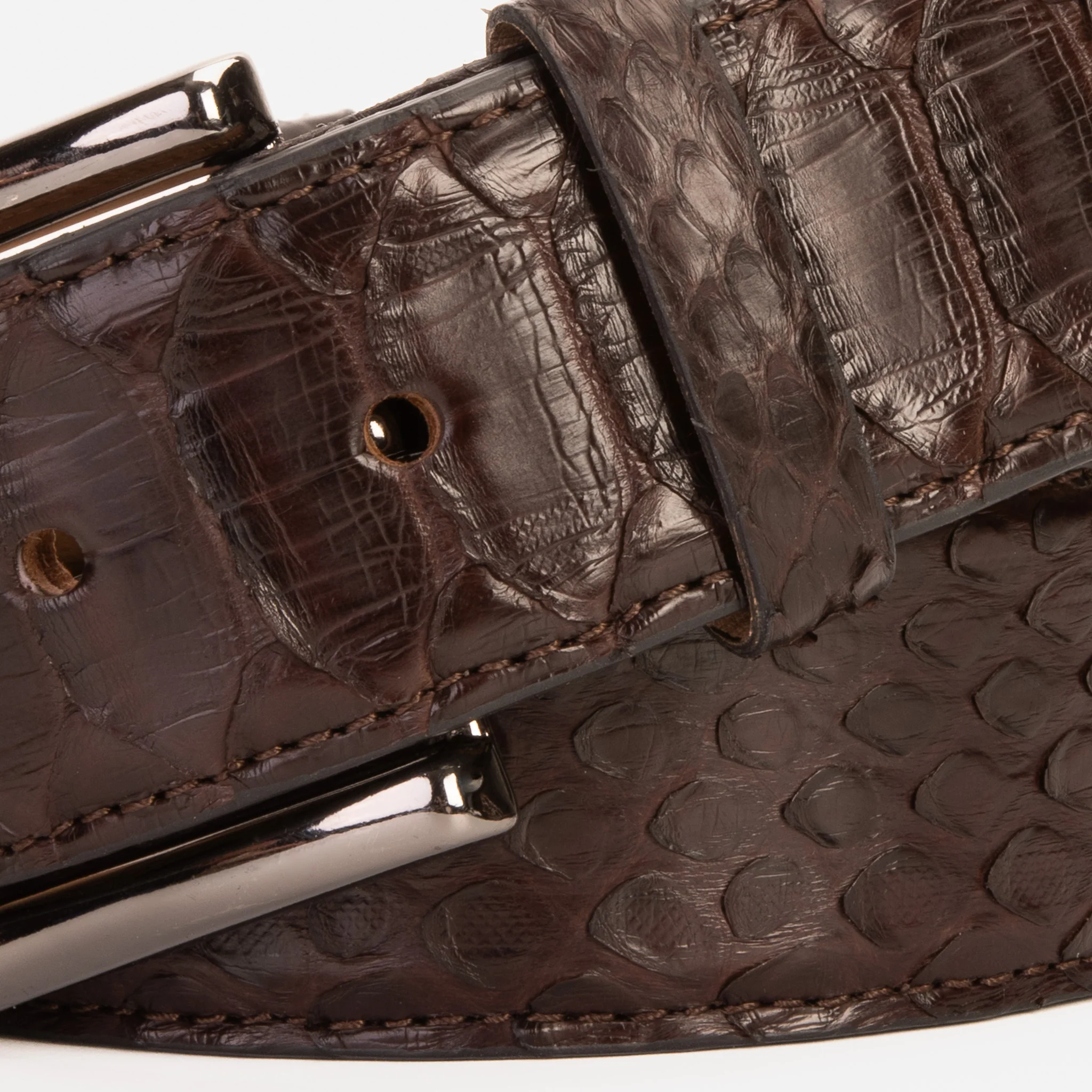 The Boss Brown python Sneak Leather Leather Belt - Image 3