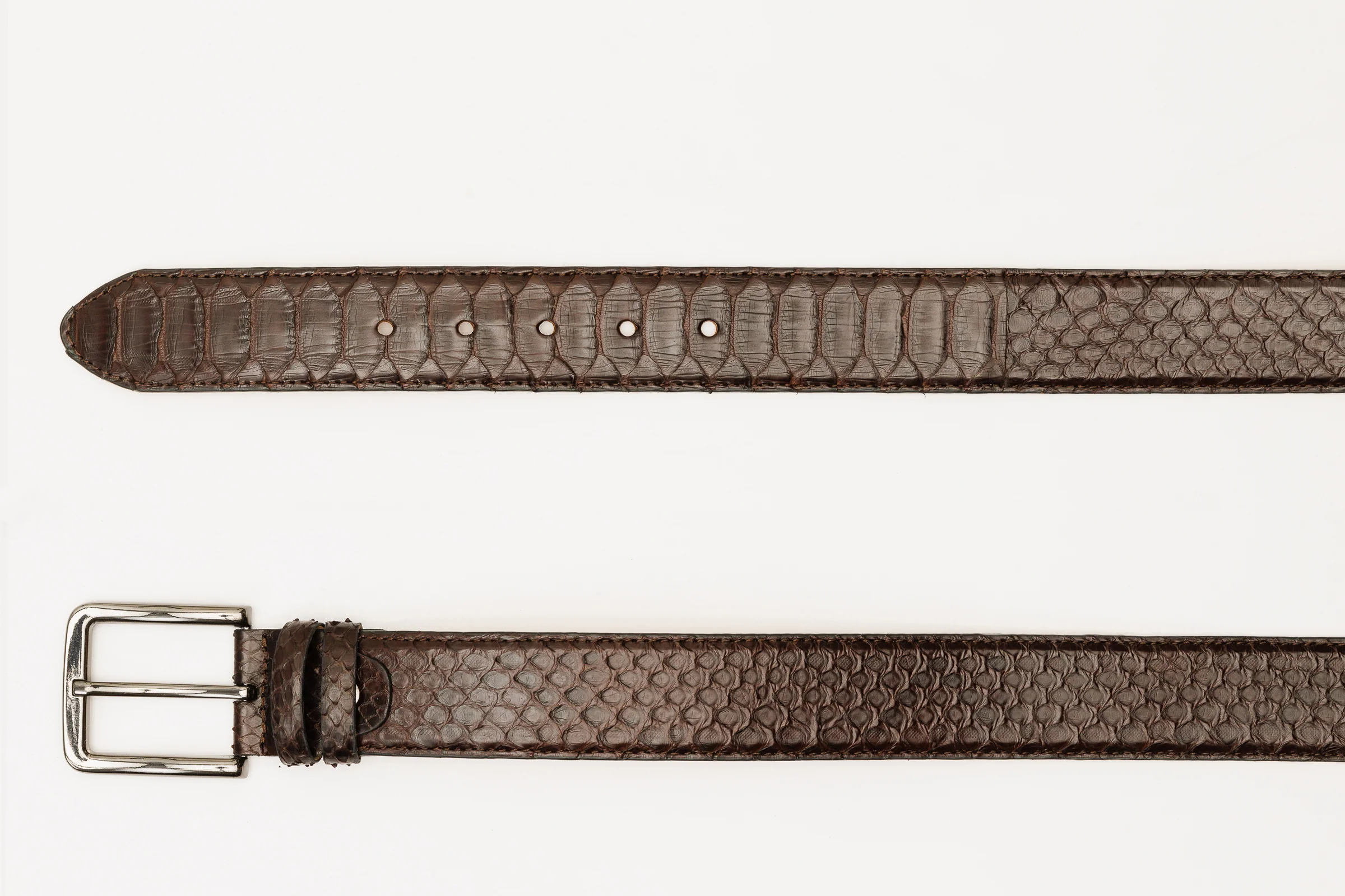 The Boss Brown python Sneak Leather Leather Belt - Image 4