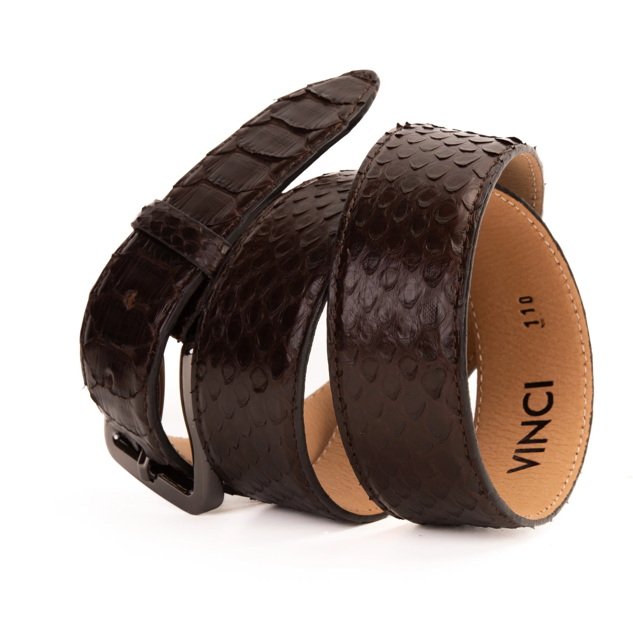 The Boss Brown python Sneak Leather Leather Belt - Image 7