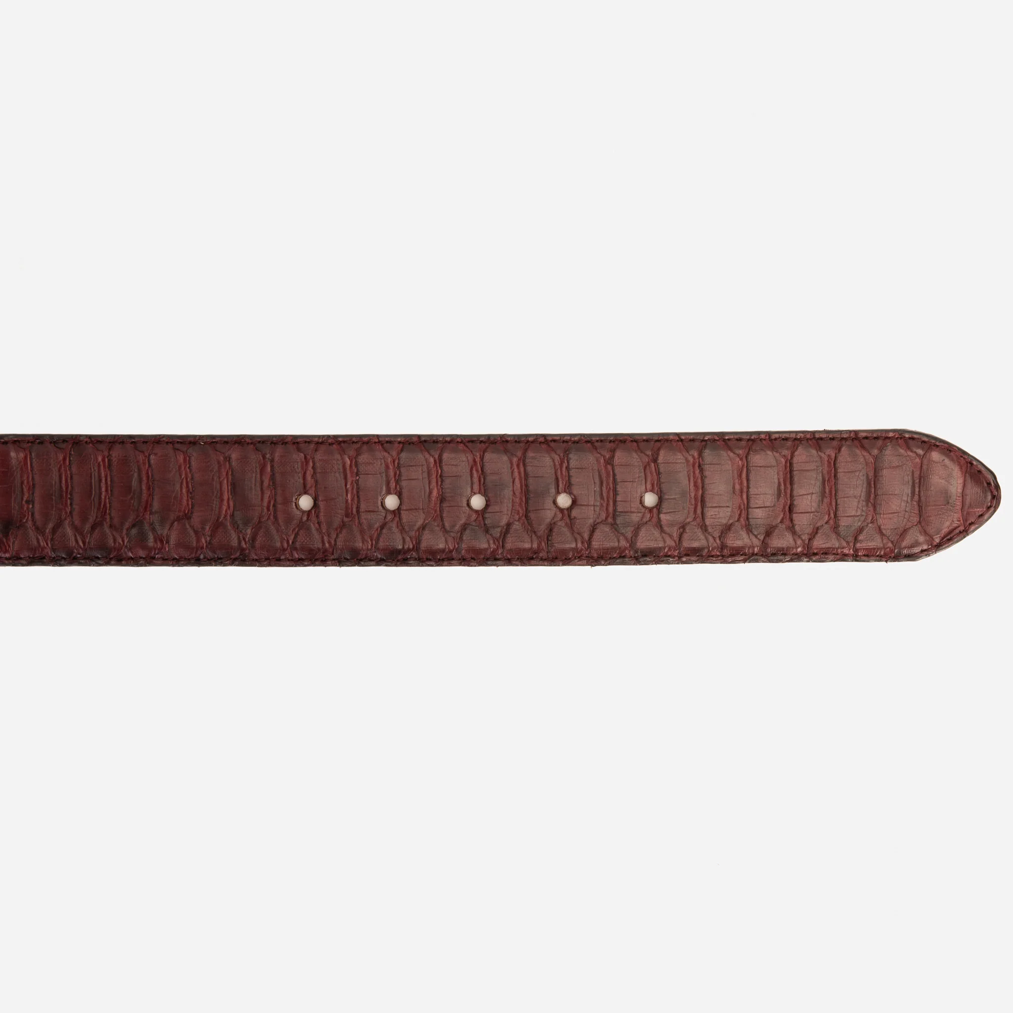 The Boss Burgundy python Sneak  Leather Leather Belt - Image 10