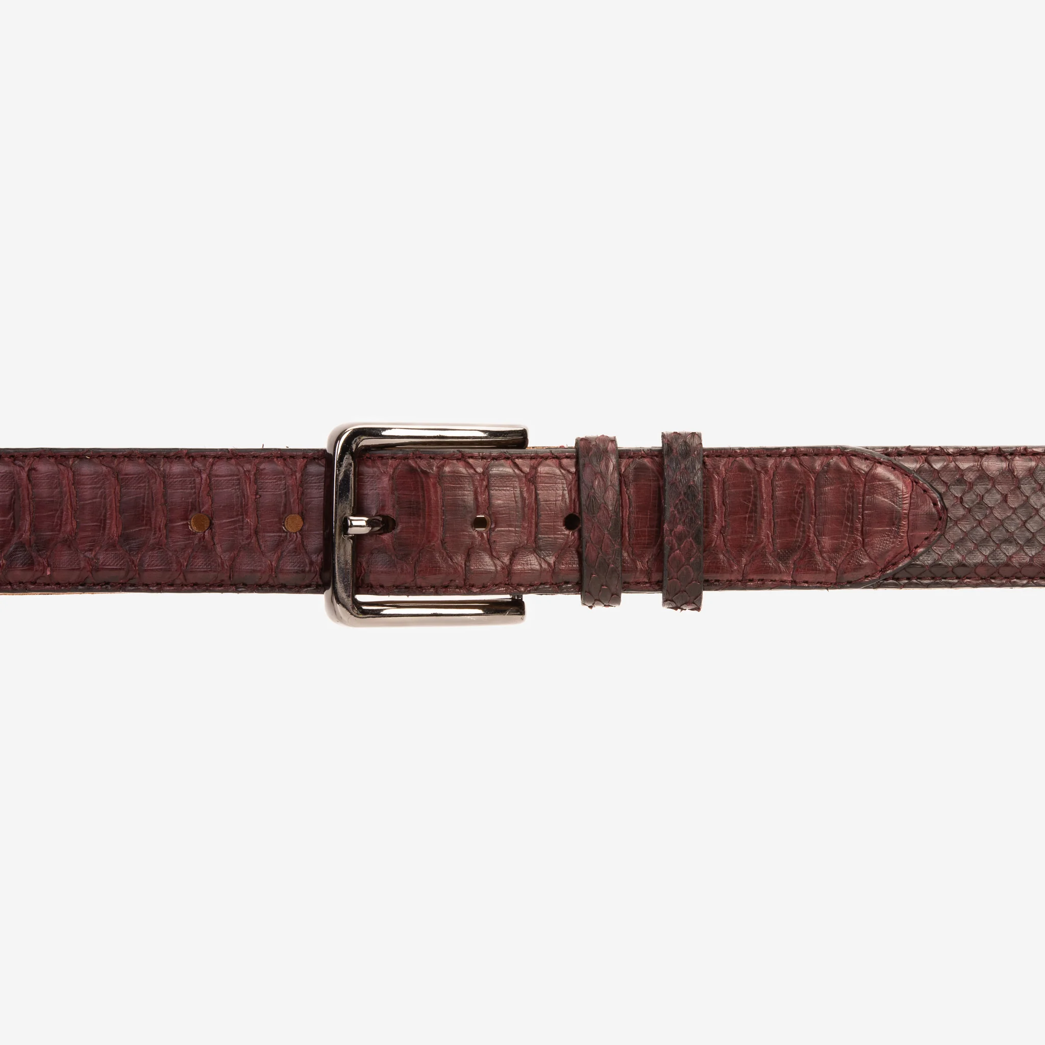 The Boss Burgundy python Sneak  Leather Leather Belt - Image 2