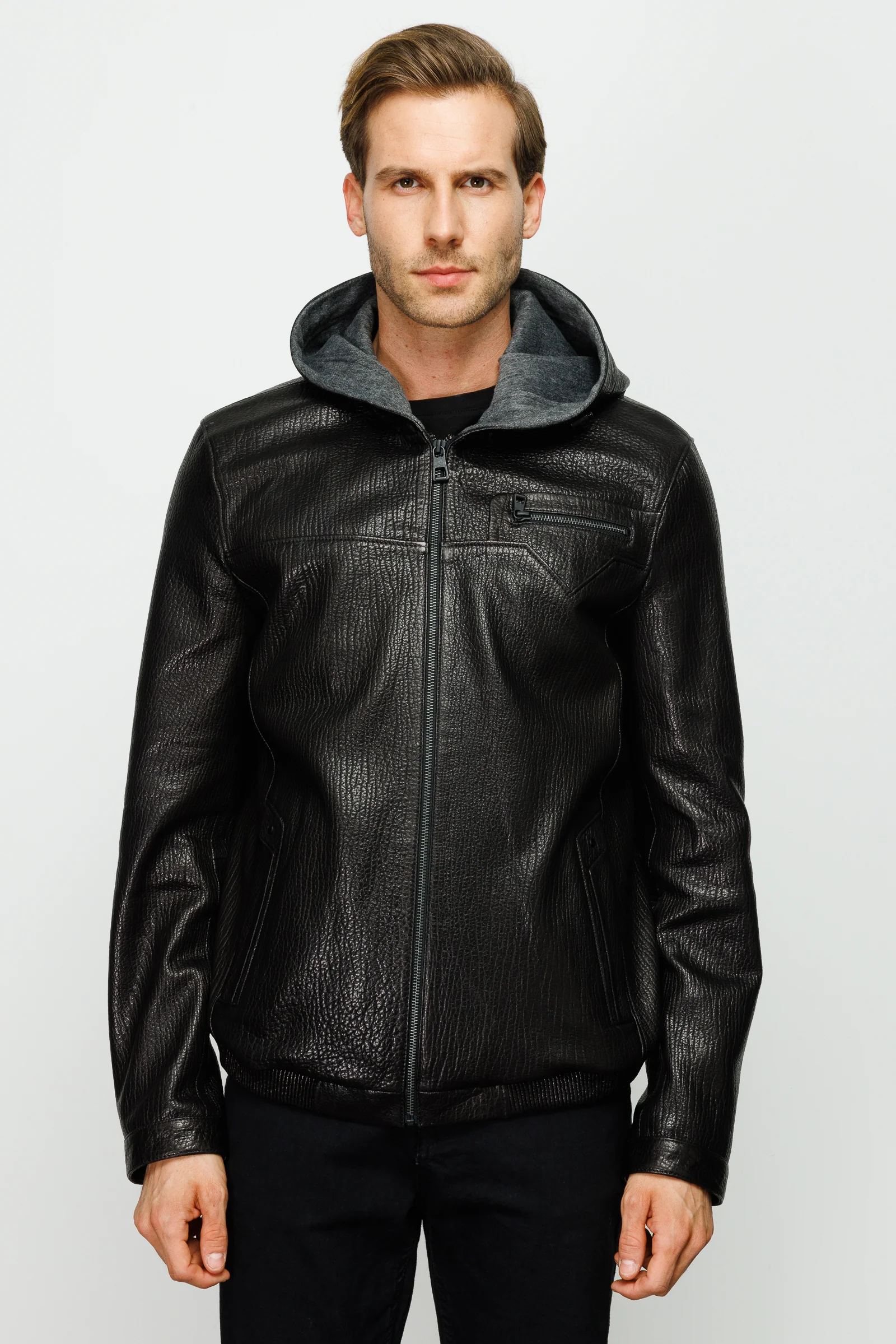 The Byron Ribi Black Leather Men Jacket - Image 5