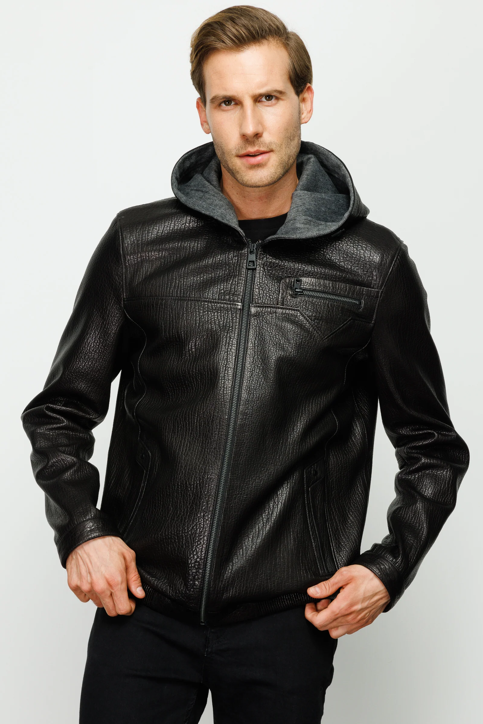 The Byron Ribi Black Leather Men Jacket - Image 6