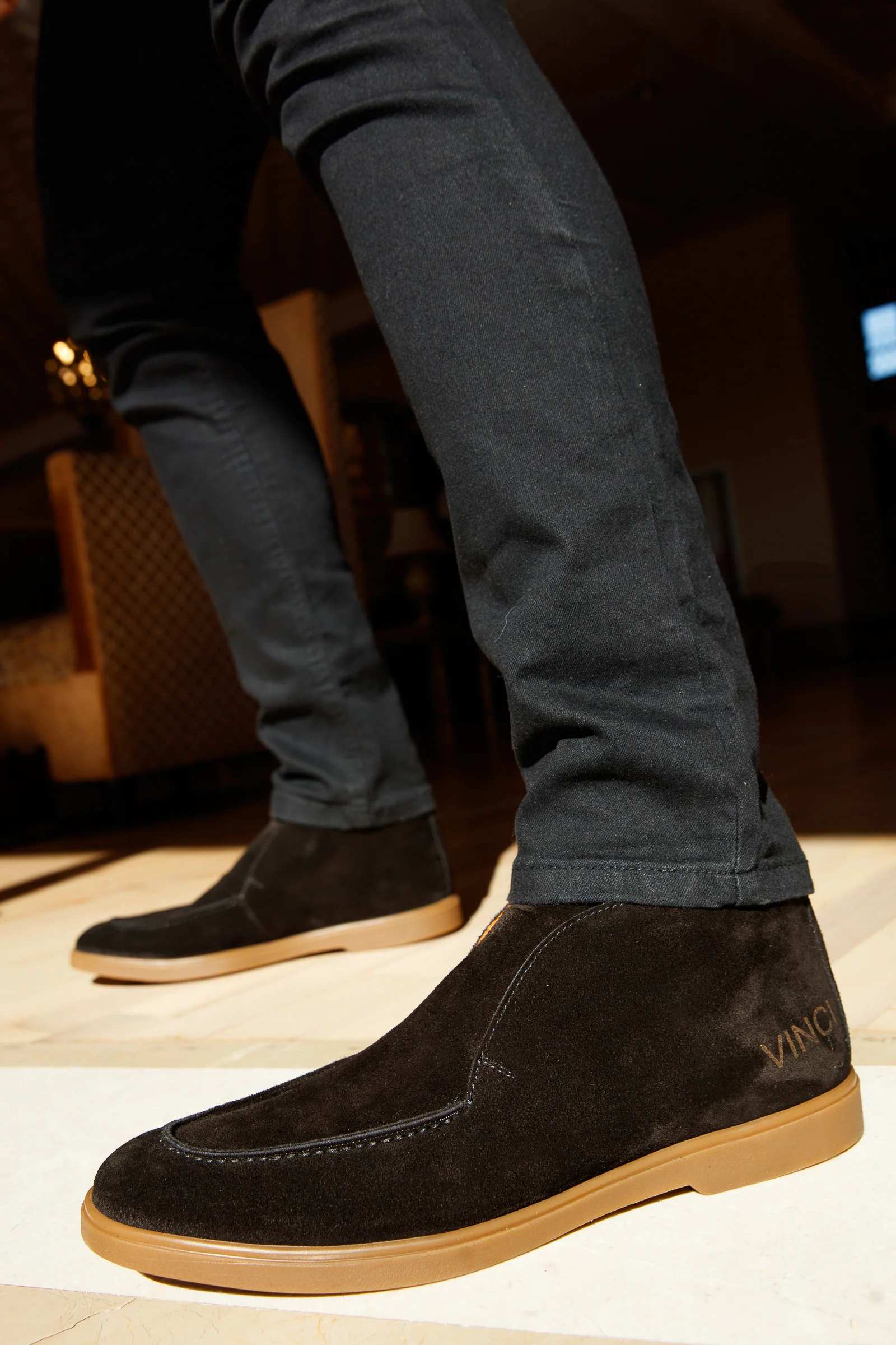 The Belek Black Open Walk Suede Leather Men Boot Final Sale! - Image 2
