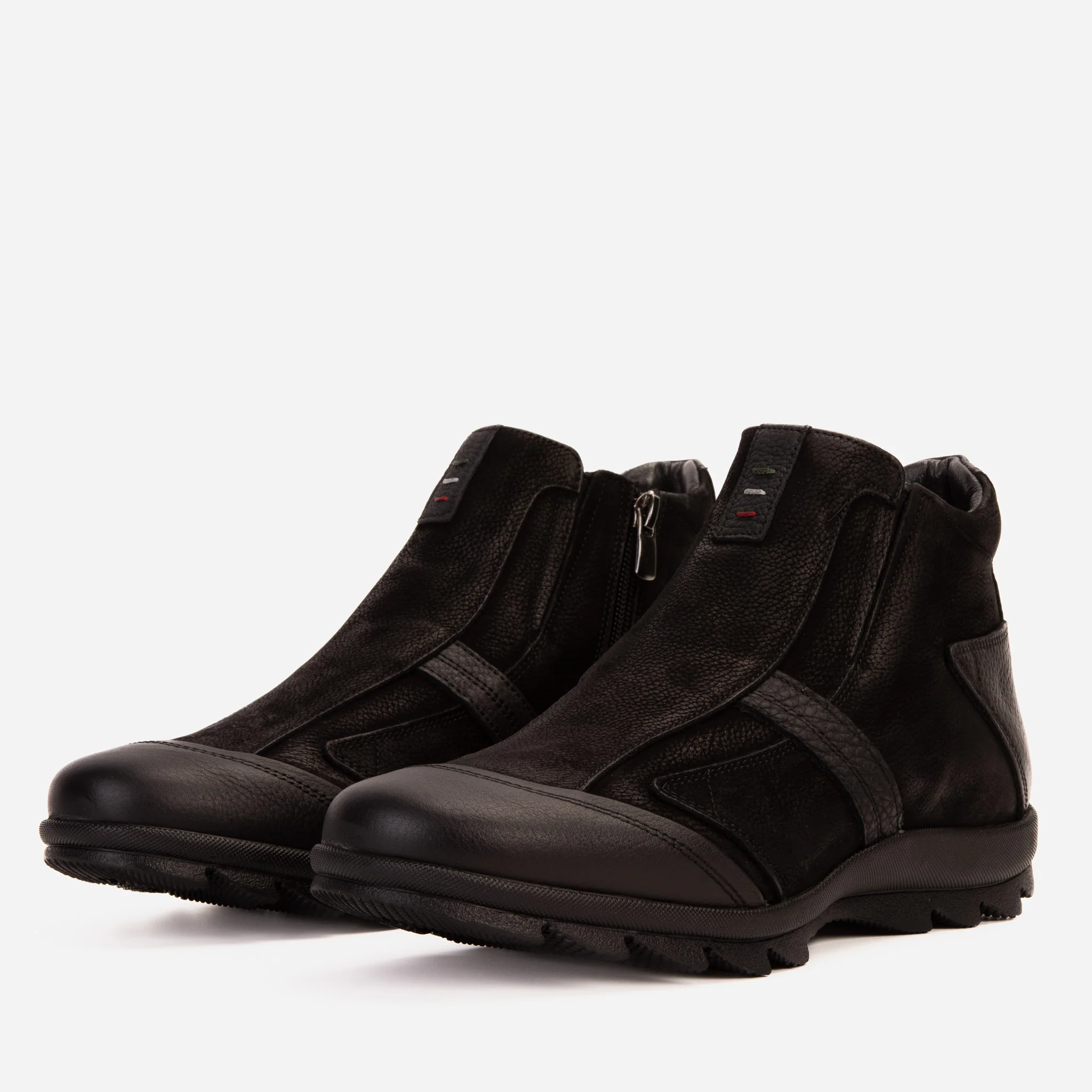 The Montreal Suede Black Leather Casual Zip-Up Ankle Men Boot - Image 2