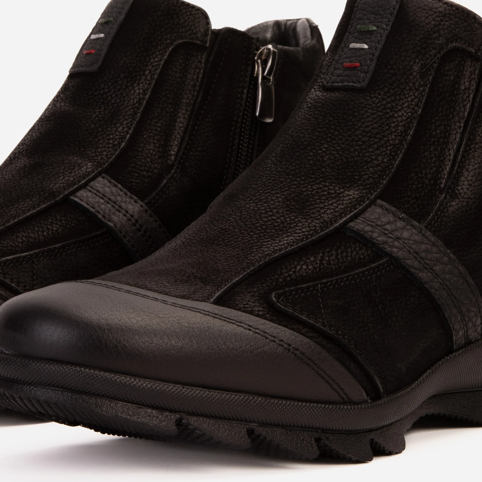 The Montreal Suede Black Leather Casual Zip-Up Ankle Men Boot - Image 6