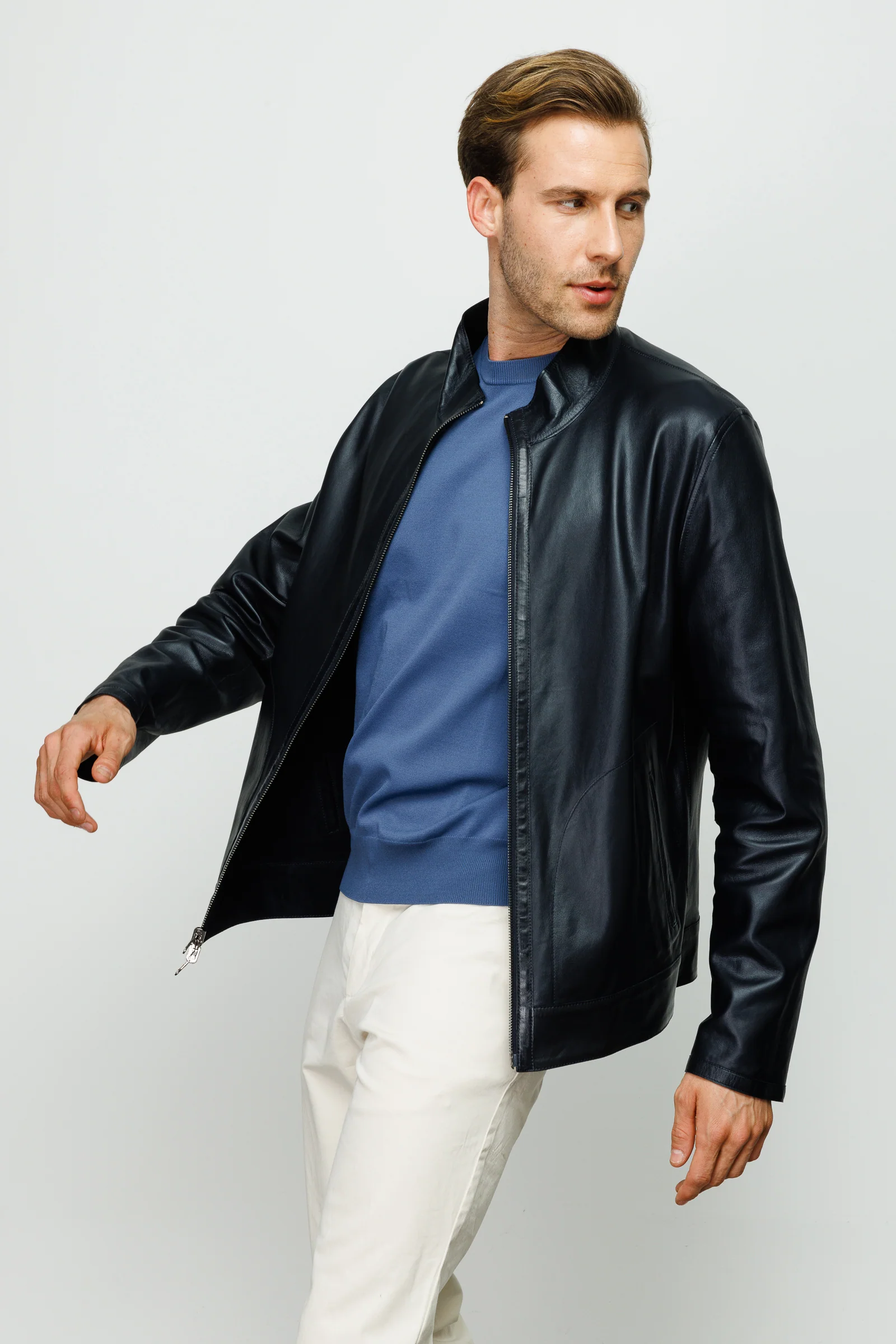The Del Rio Leather Black Men Jacket - Image 6