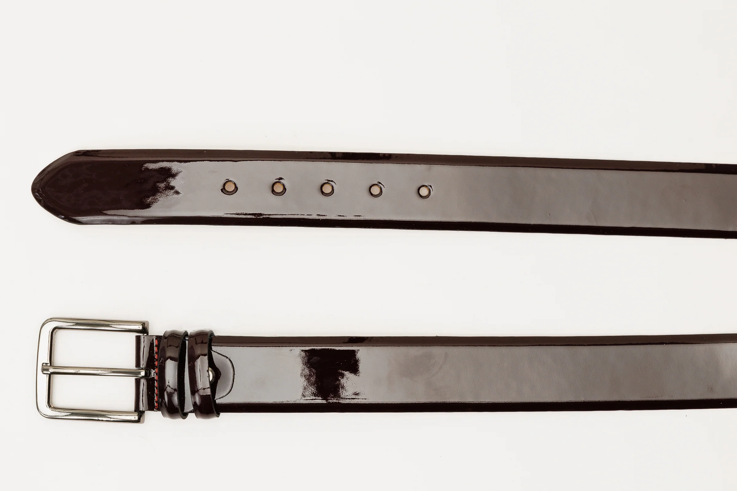 The Dodoma Burgundy Patent Leather Belt - Image 5