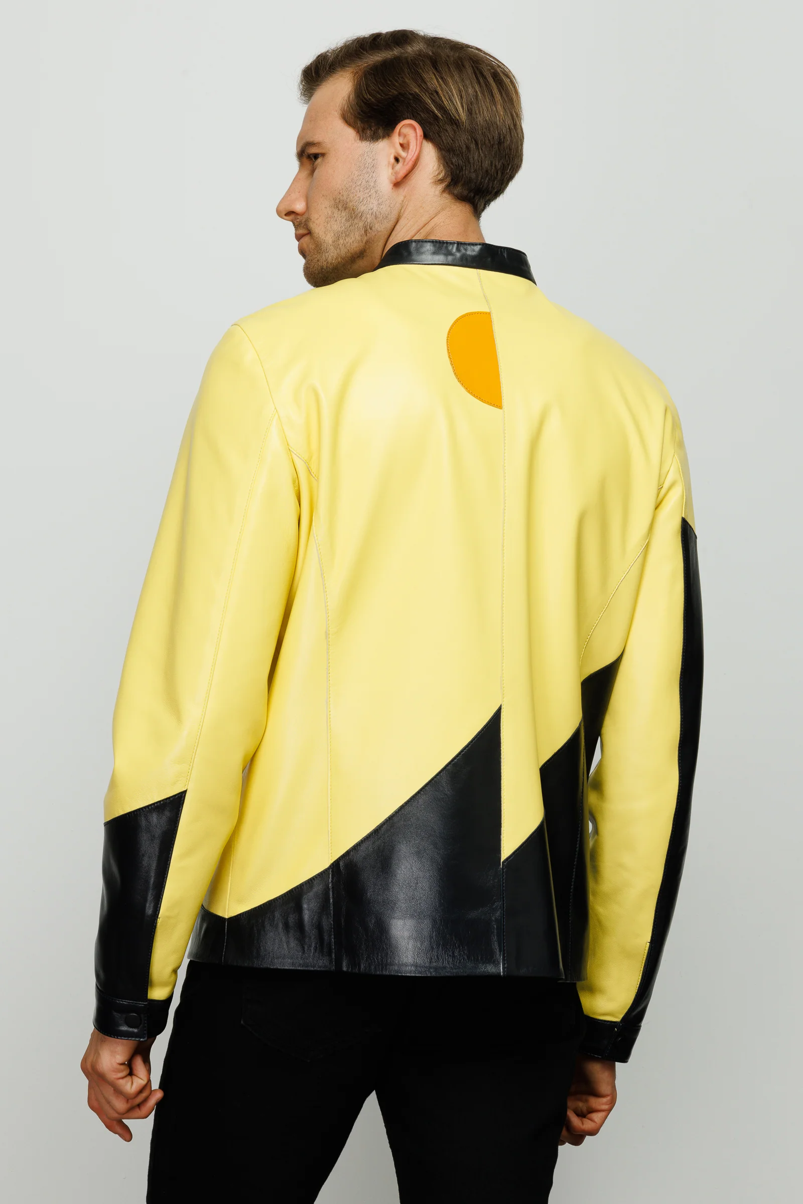The Galt Yellow Leather Men Jacket - Image 3