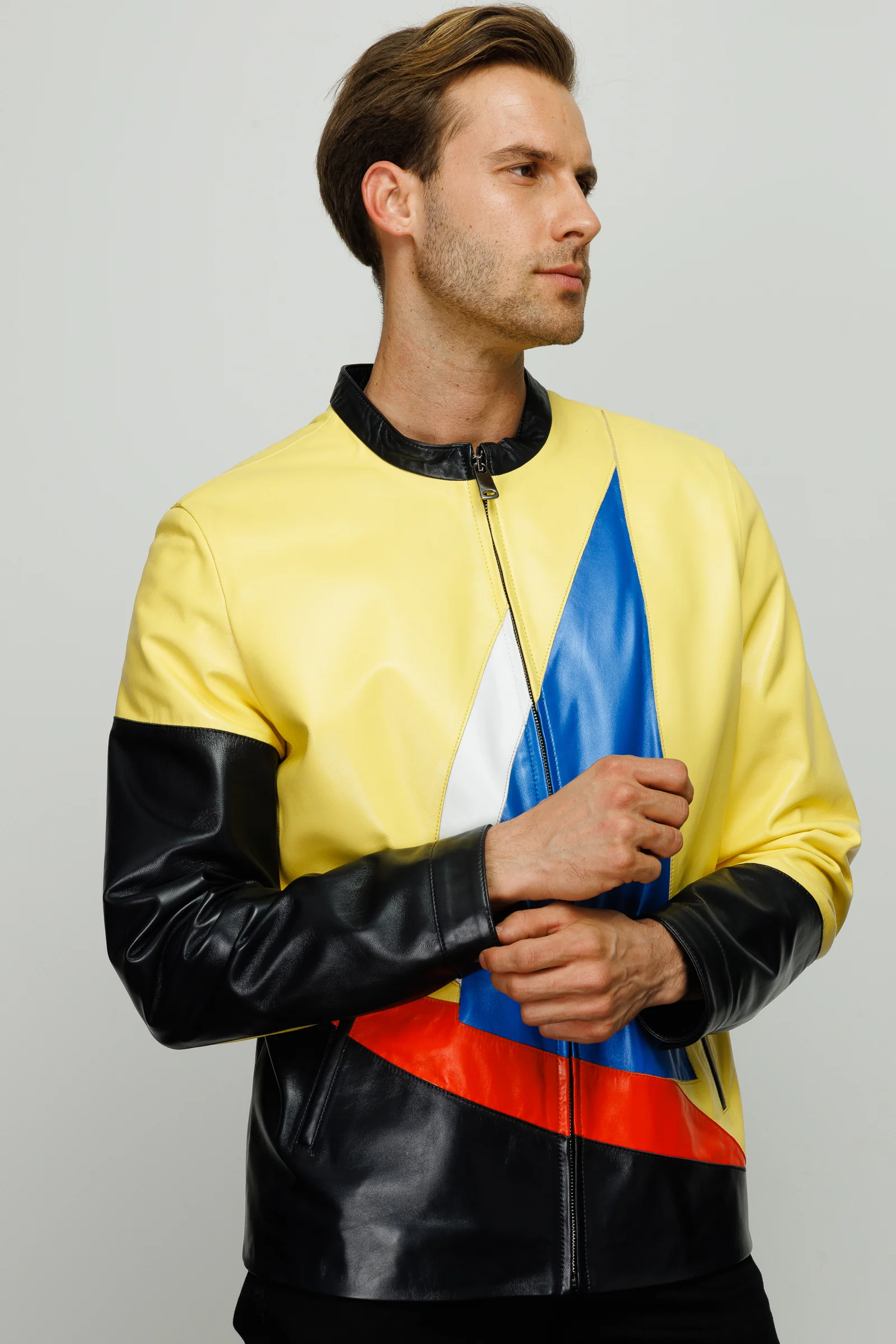 The Galt Yellow Leather Men Jacket - Image 4