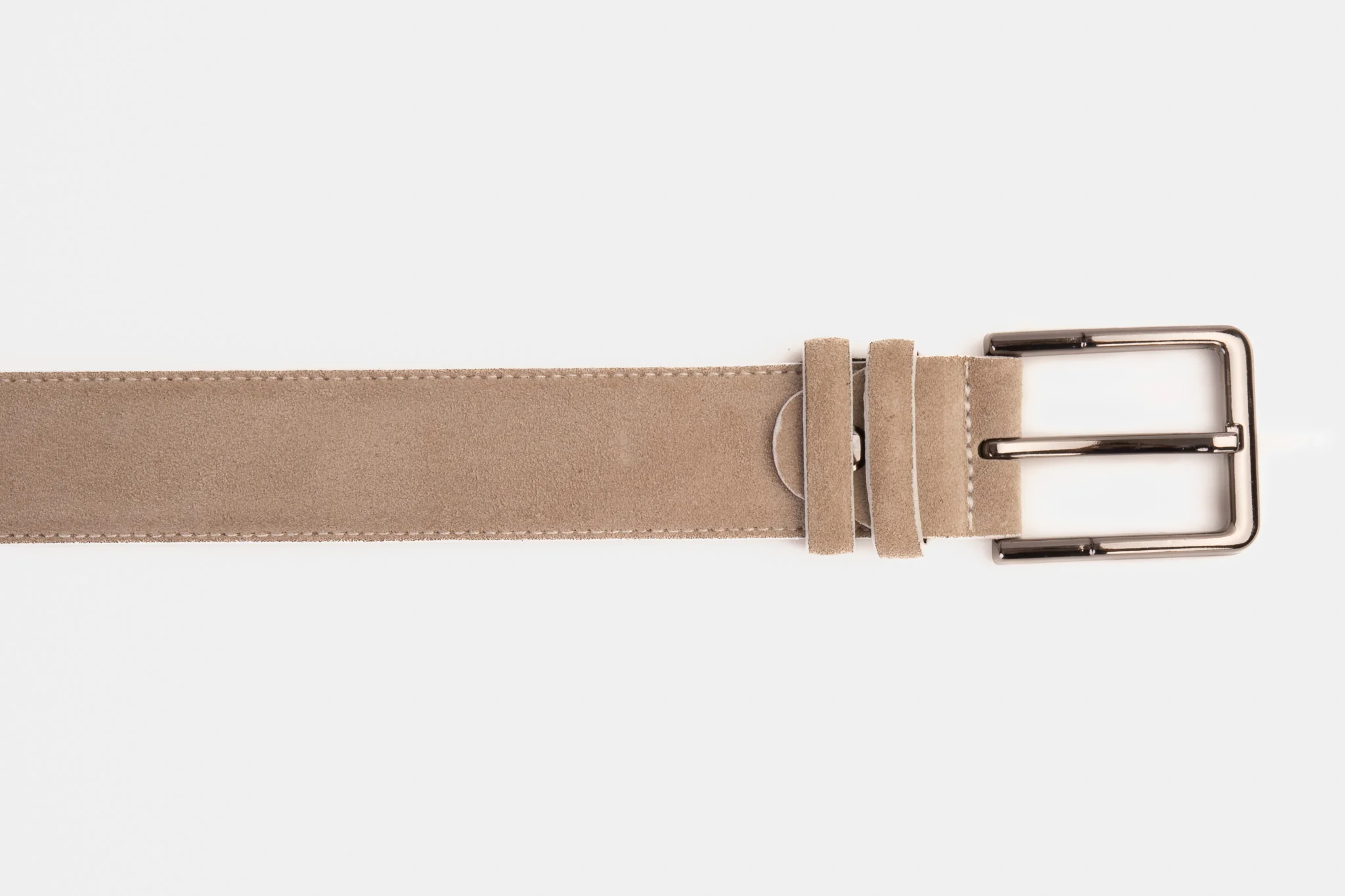 The Bari Beige Leather Belt - Image 6
