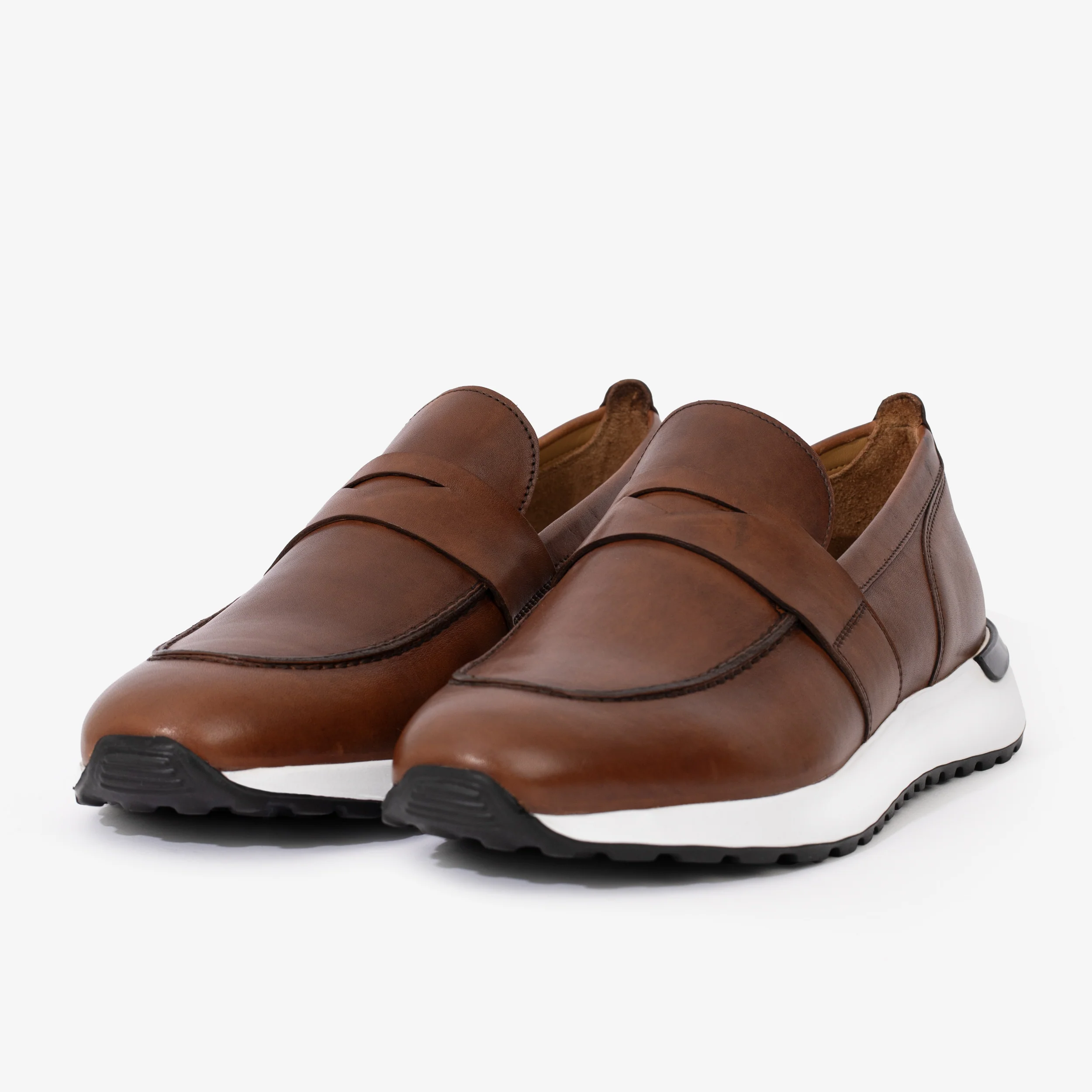 The Lumina Tan Buffalo Leather Women Sneaker - Image 2