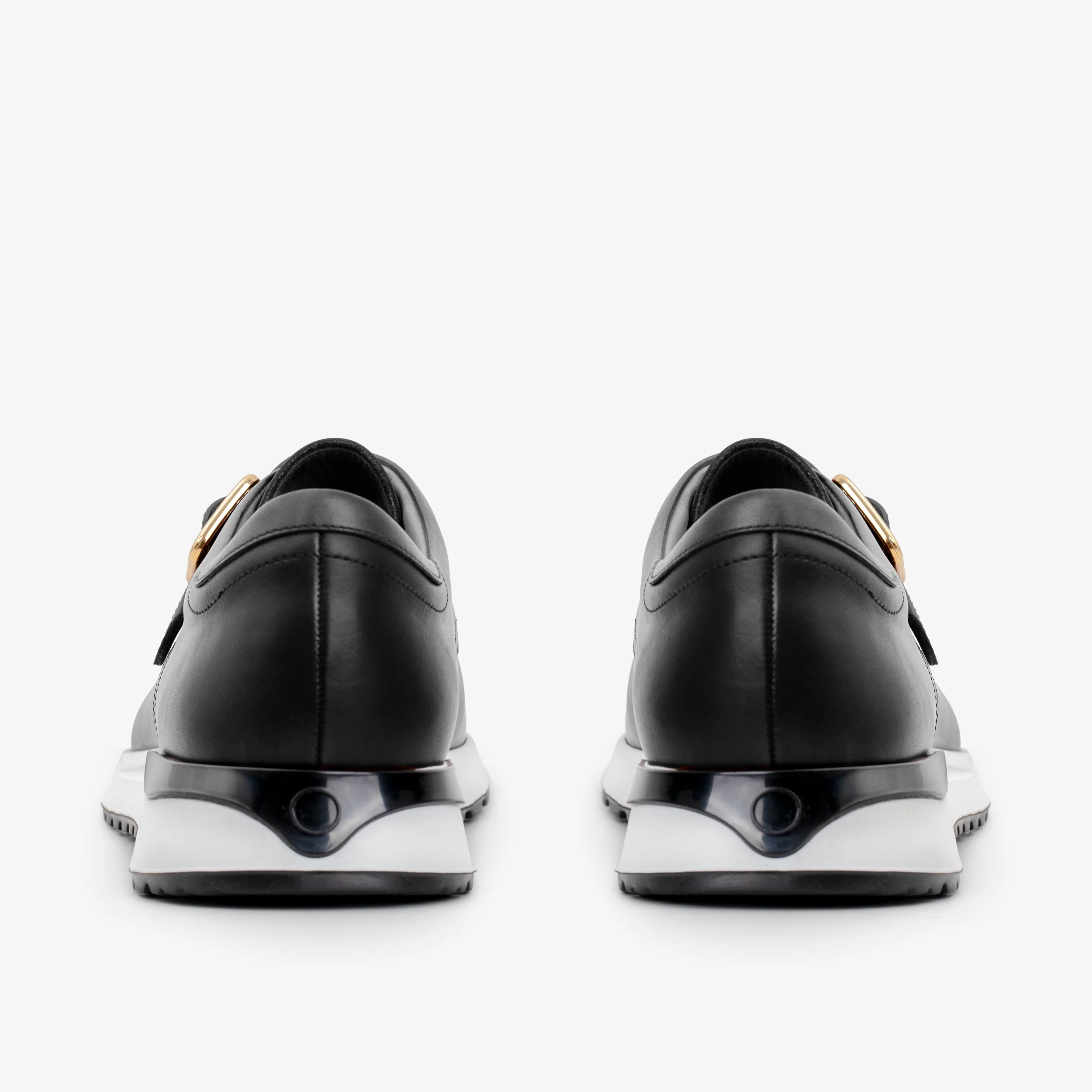 The Luxe Black Buffalo Leather Women Sneaker - Image 4
