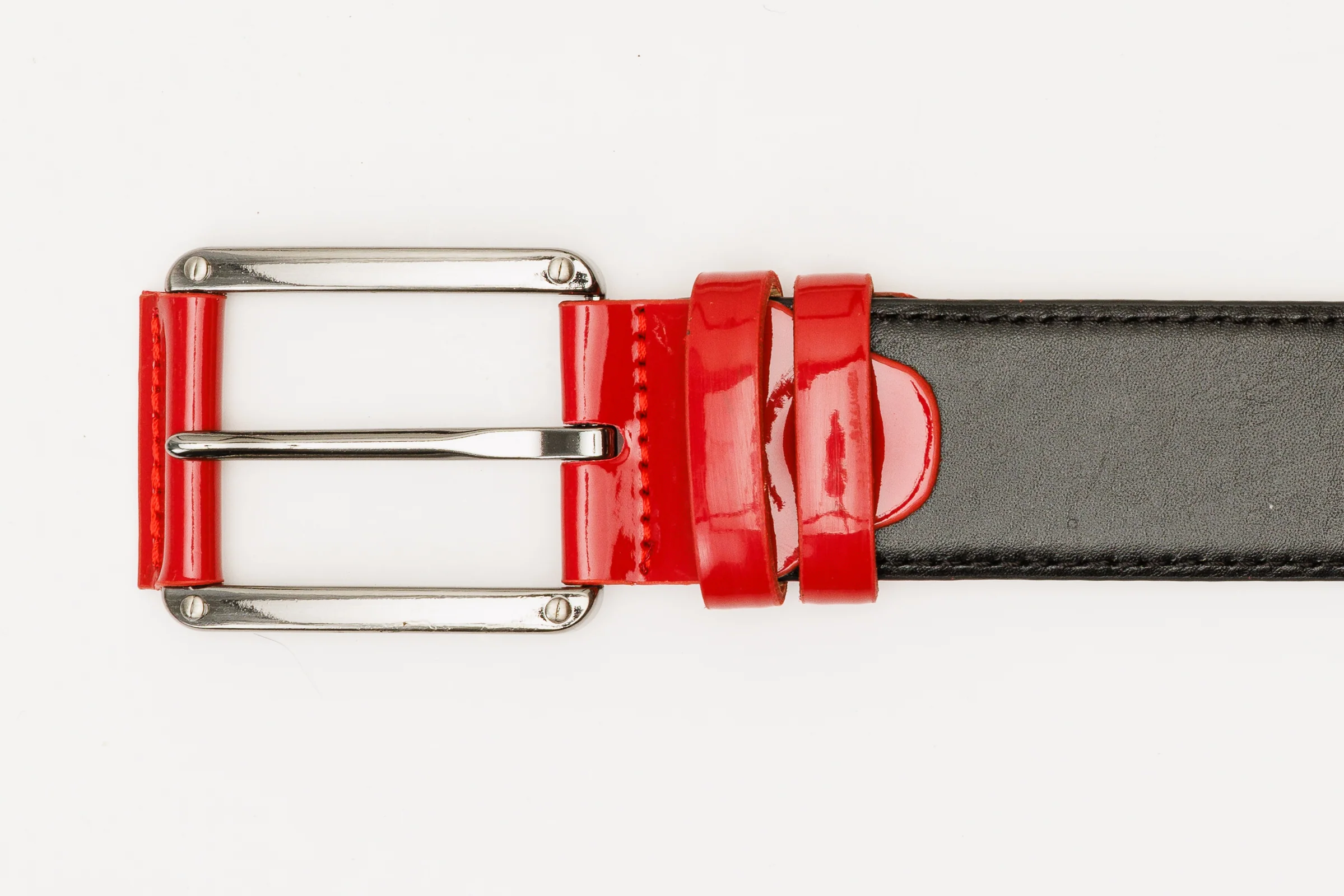 The Maratea Black & Red Leather Belt - Image 7