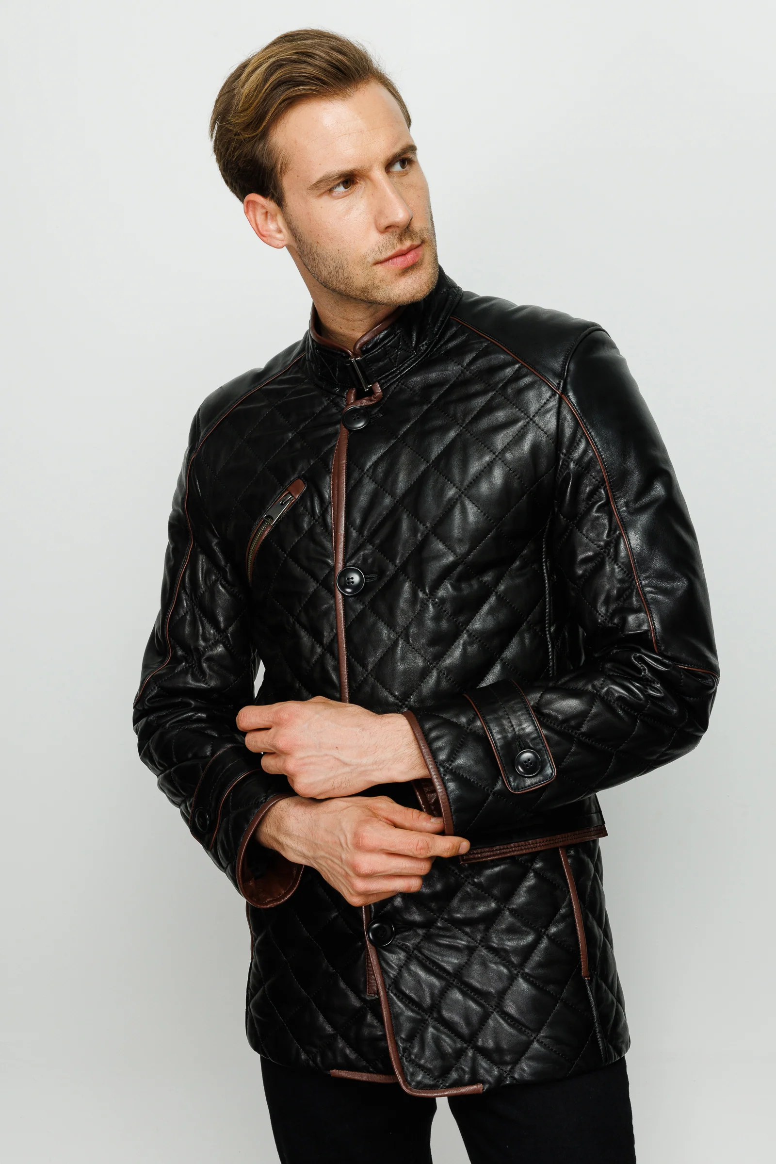The Martinez Black Leather Men Jacket - Image 10