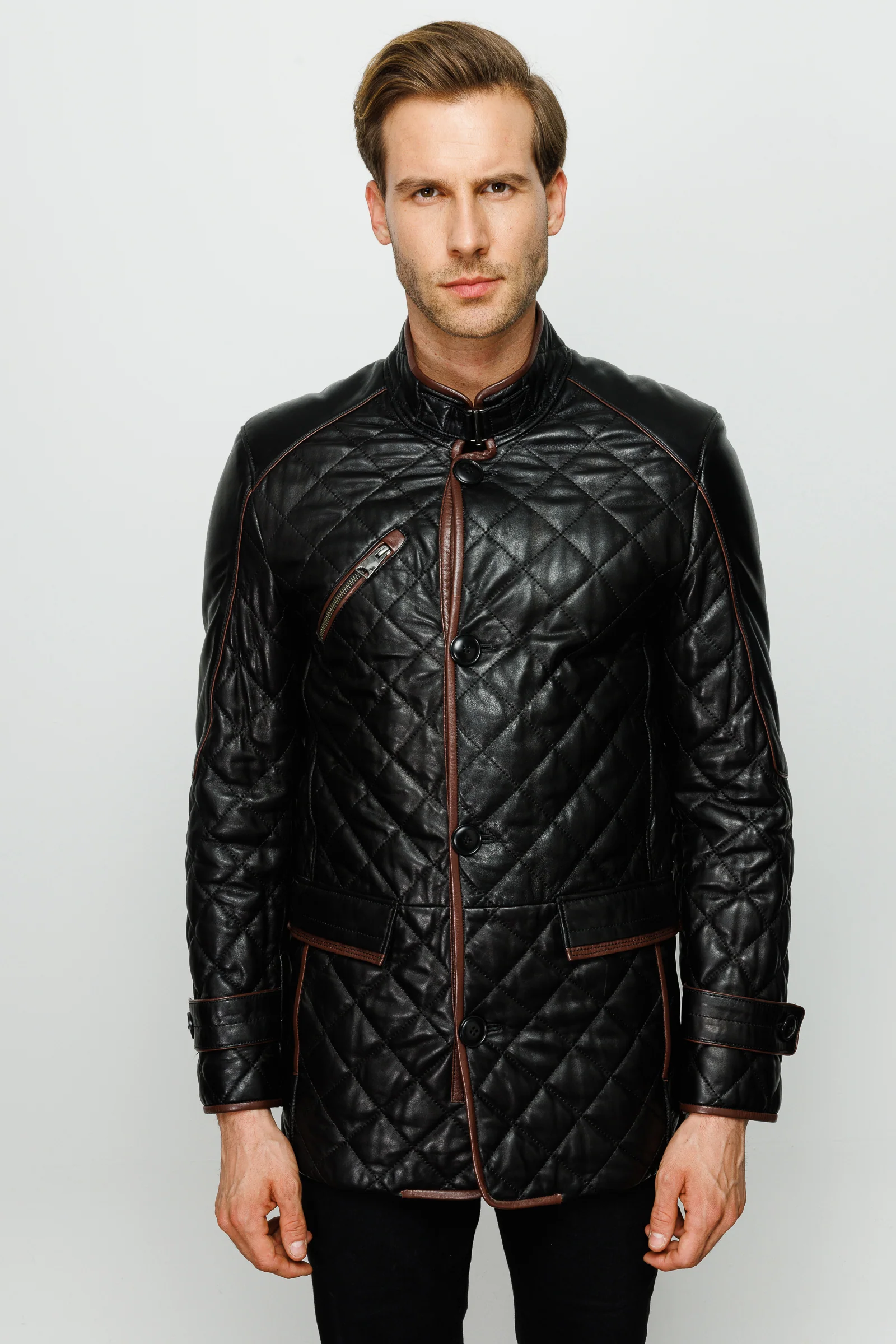 The Martinez Black Leather Men Jacket - Image 11