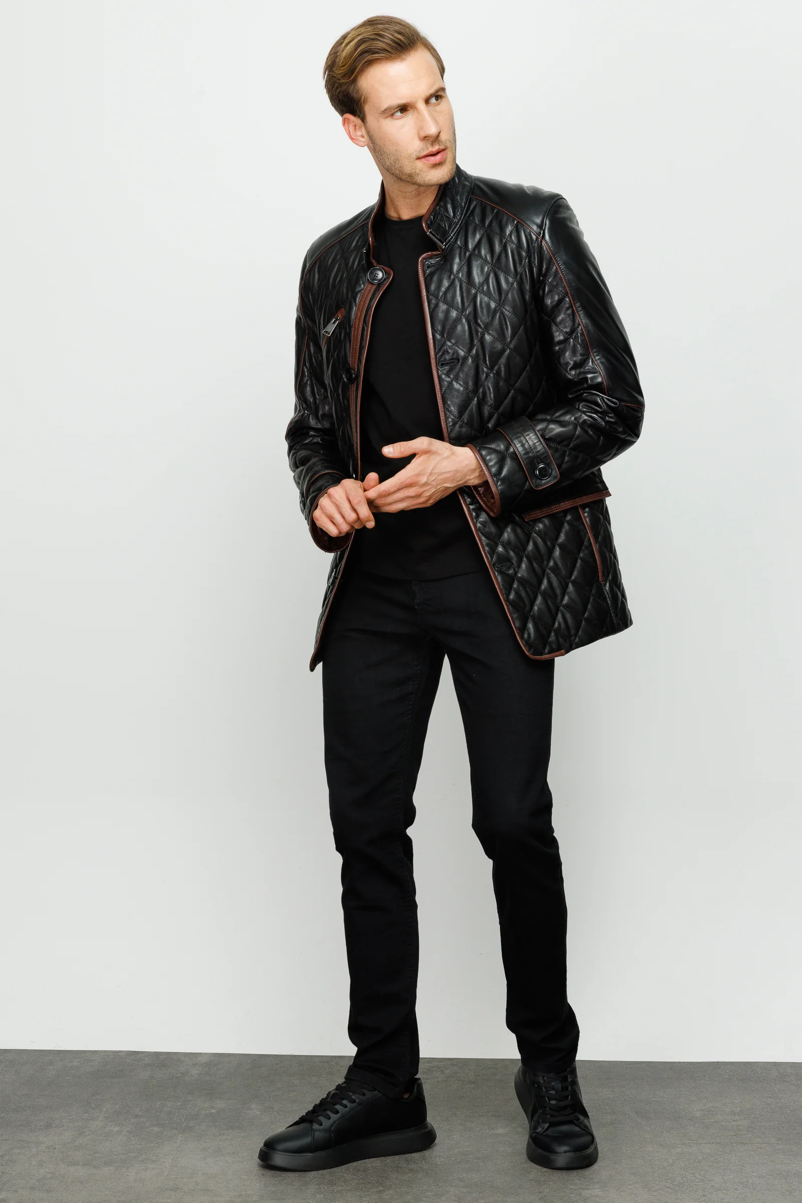The Martinez Black Leather Men Jacket - Image 2