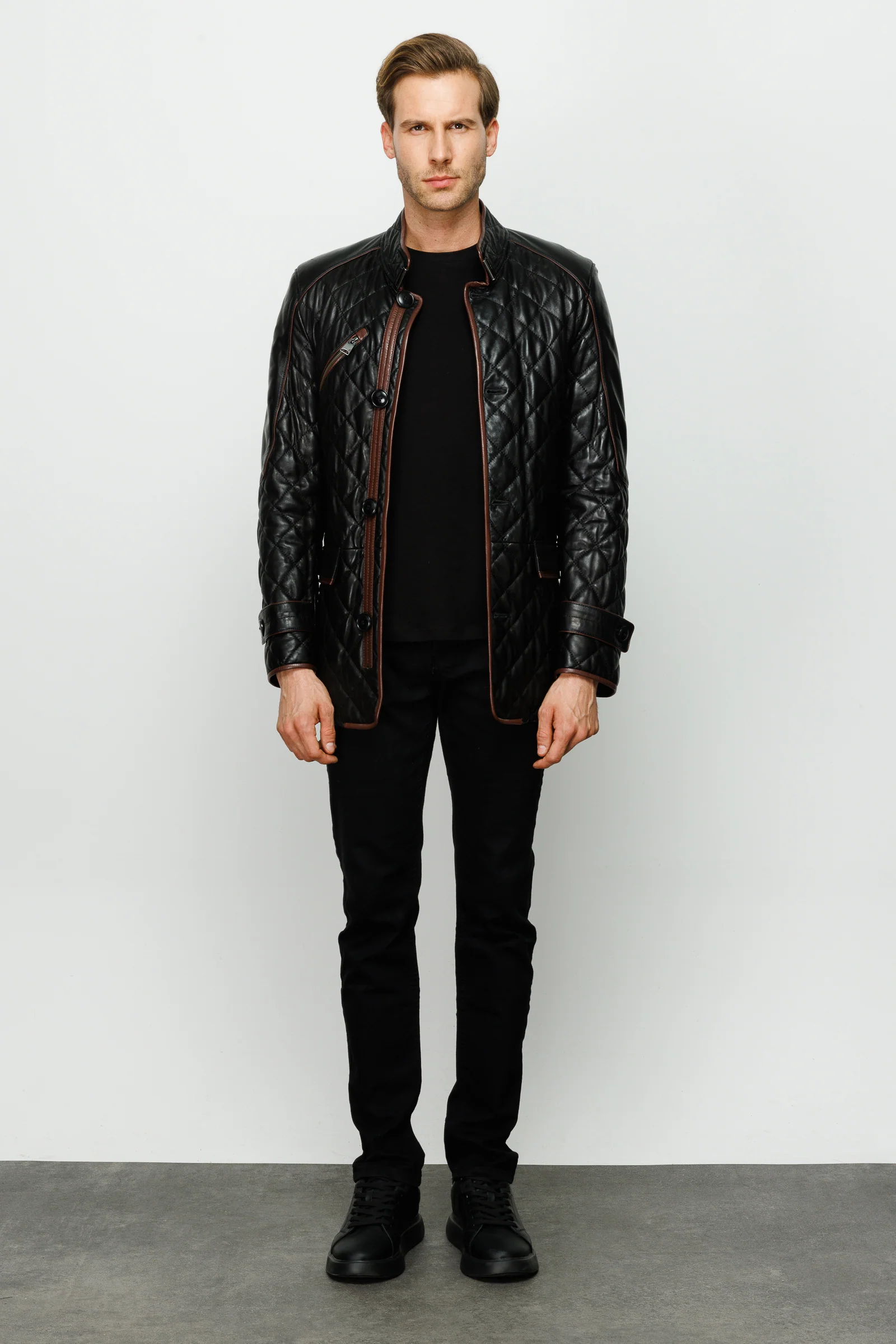 The Martinez Black Leather Men Jacket - Image 5