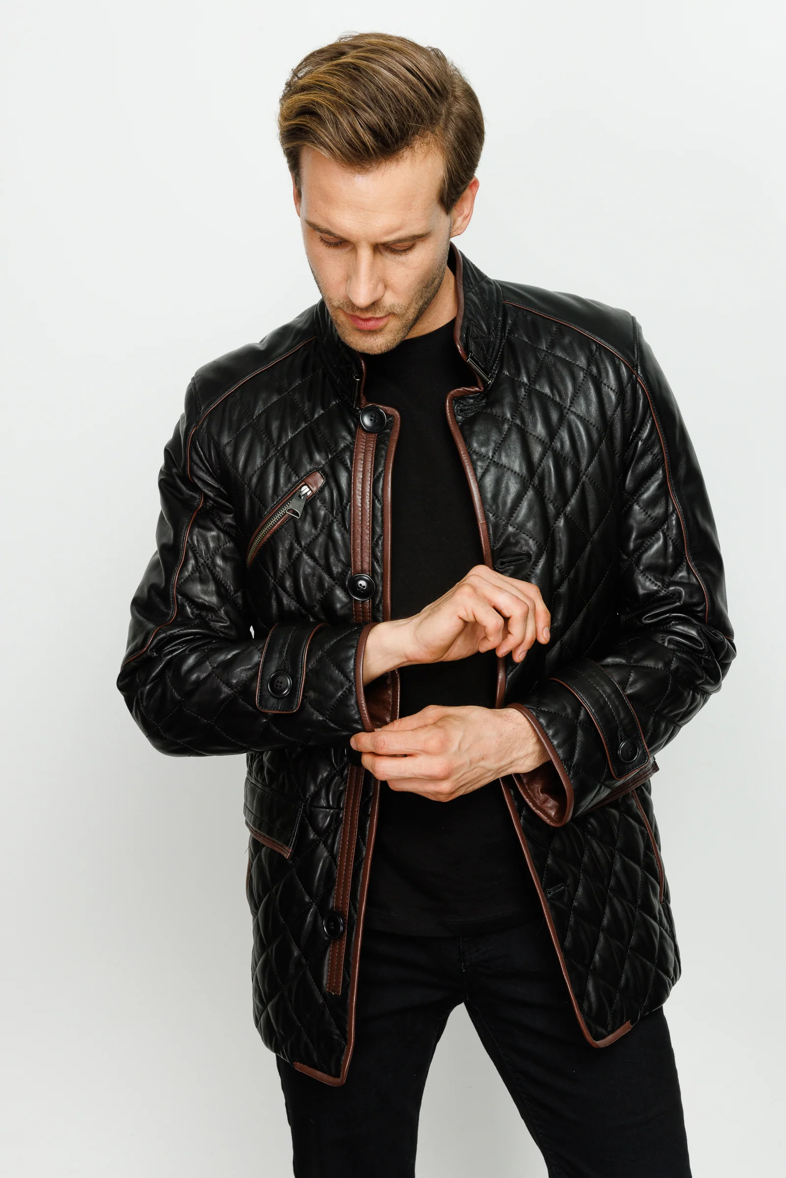 The Martinez Black Leather Men Jacket - Image 7
