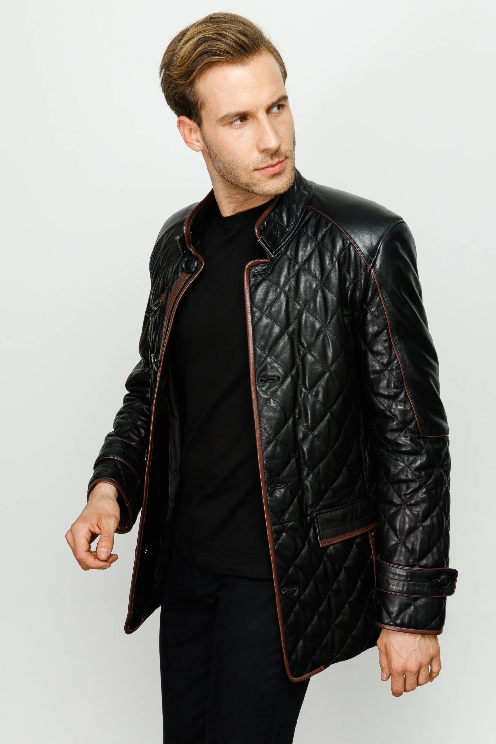 The Martinez Black Leather Men Jacket - Image 9